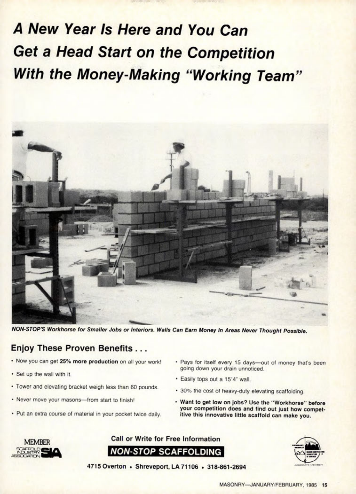 Masonry Magazine February 1985 Page. 15