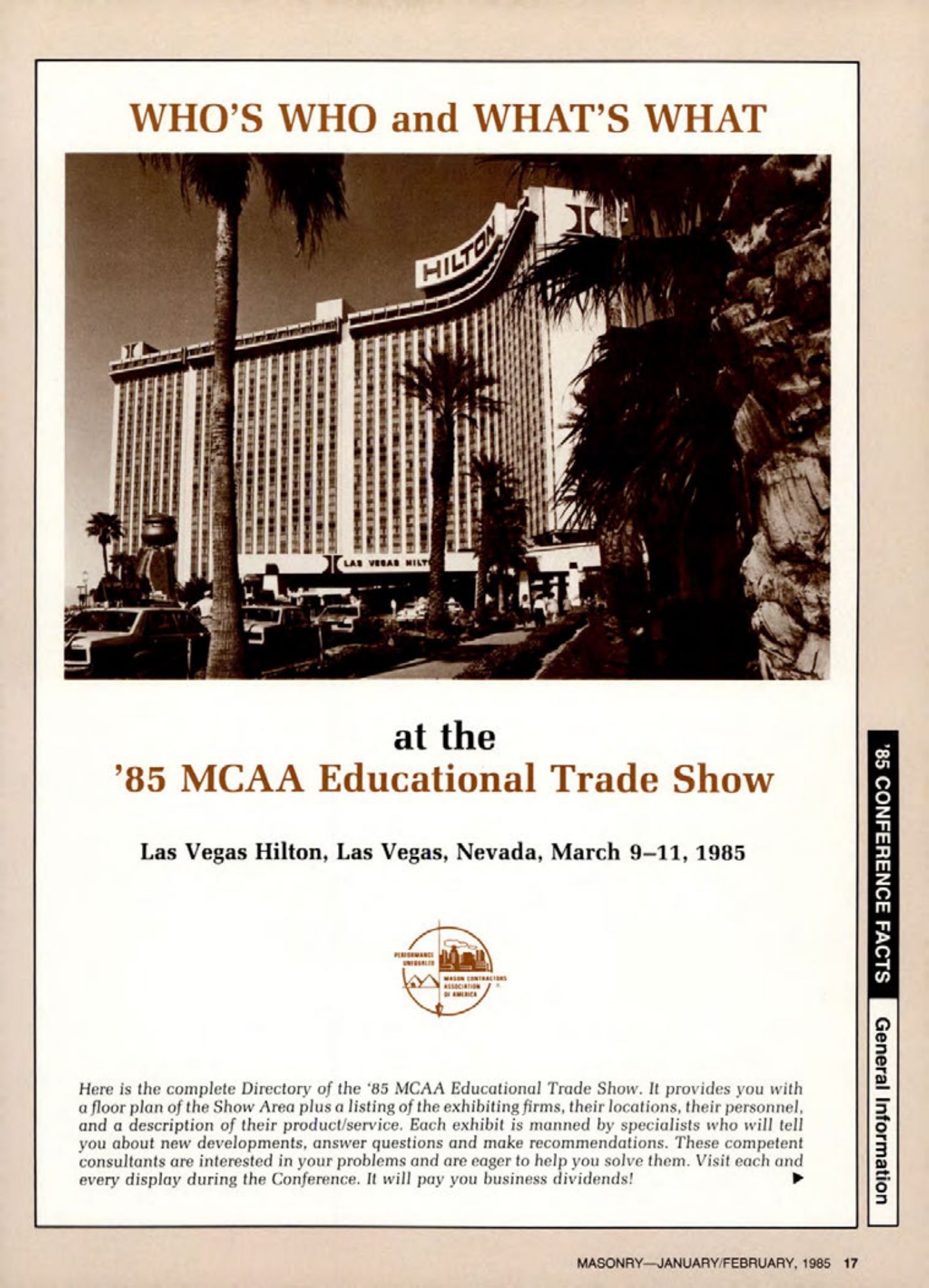 Masonry Magazine February 1985 Page. 17