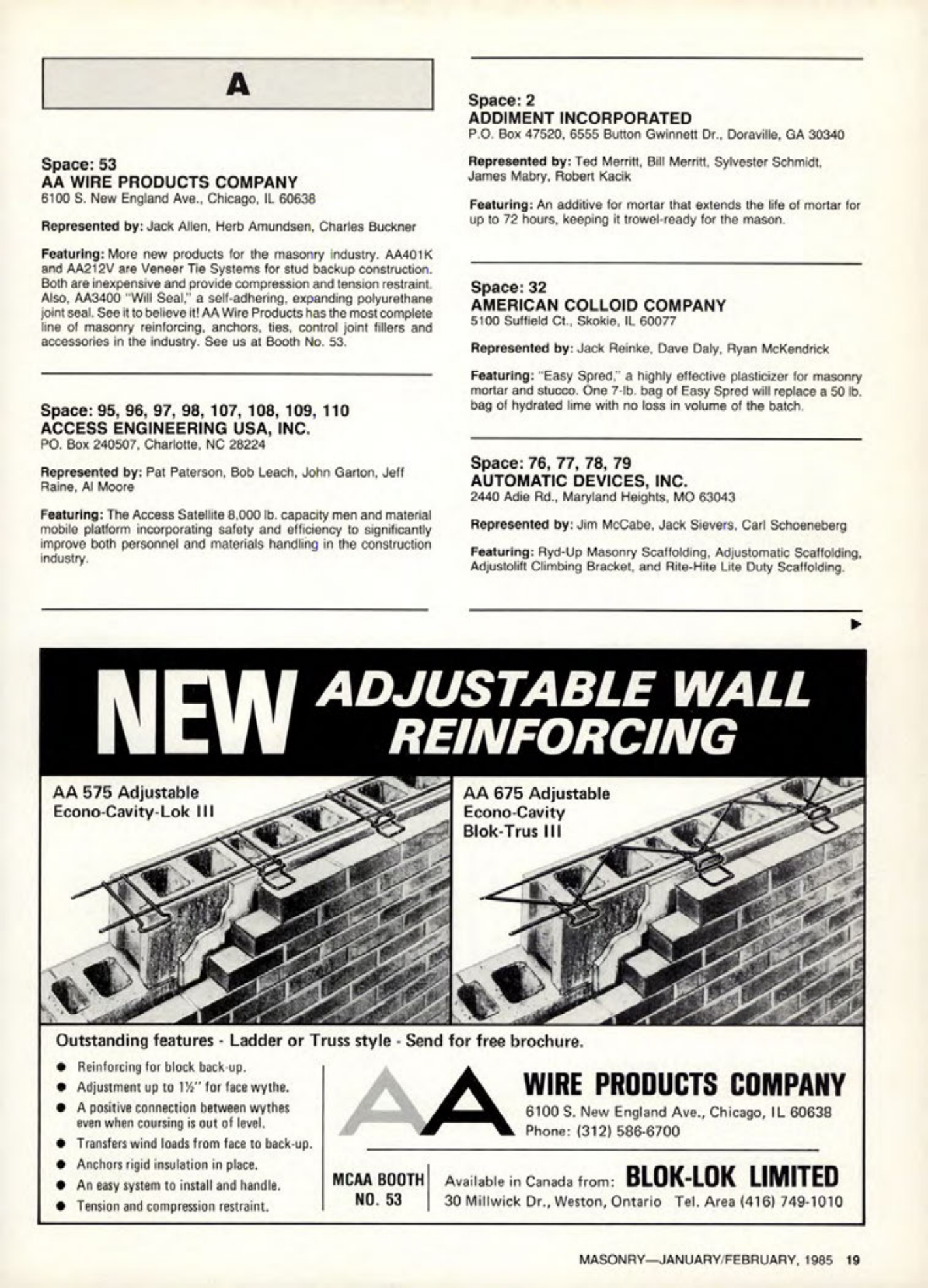 Masonry Magazine February 1985 Page. 19