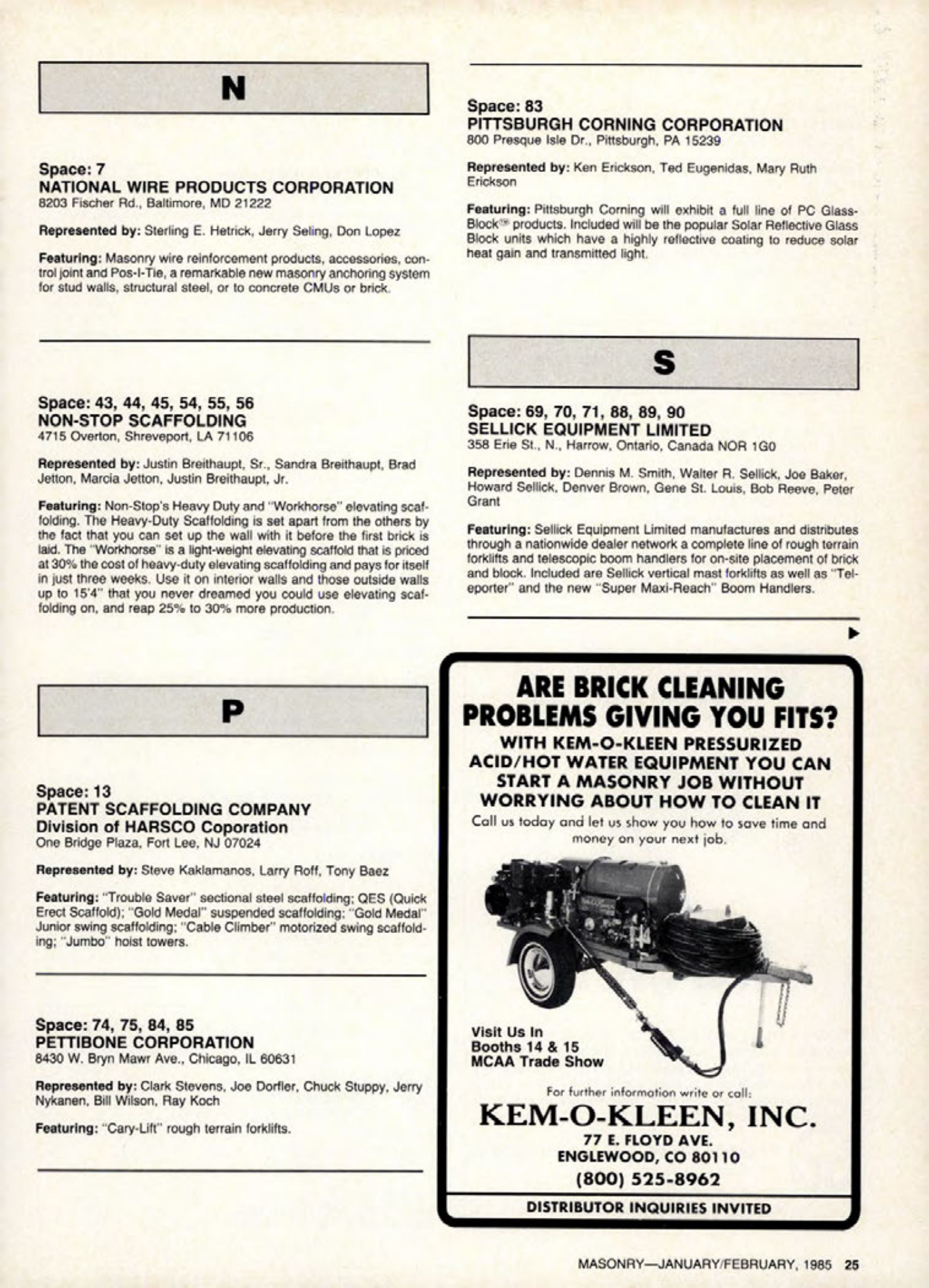Masonry Magazine February 1985 Page. 25