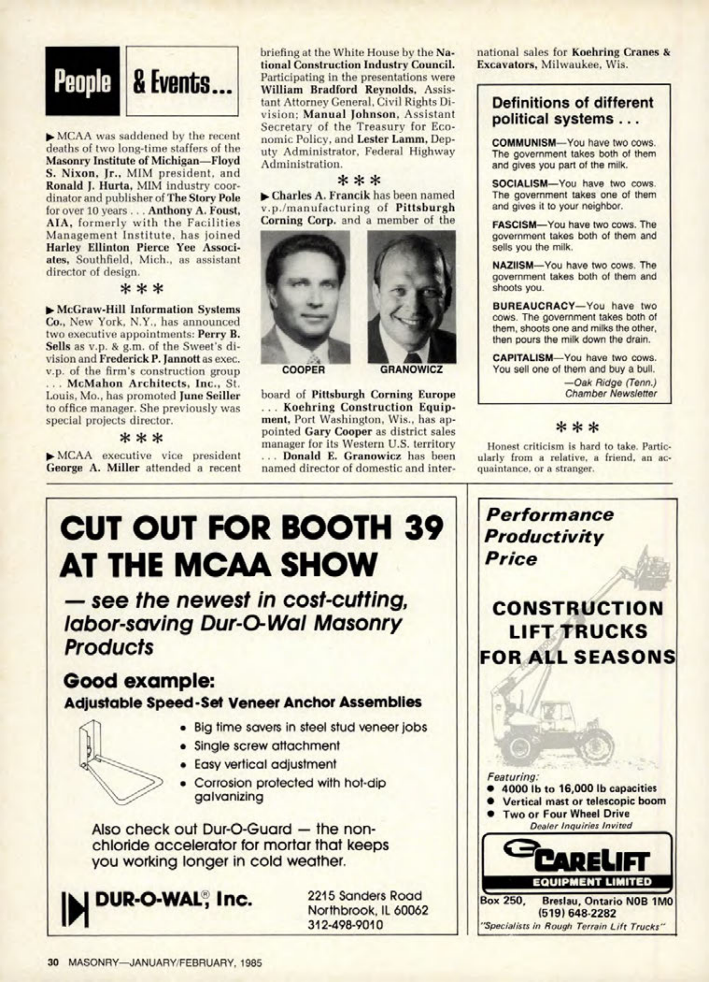 Masonry Magazine February 1985 Page. 30