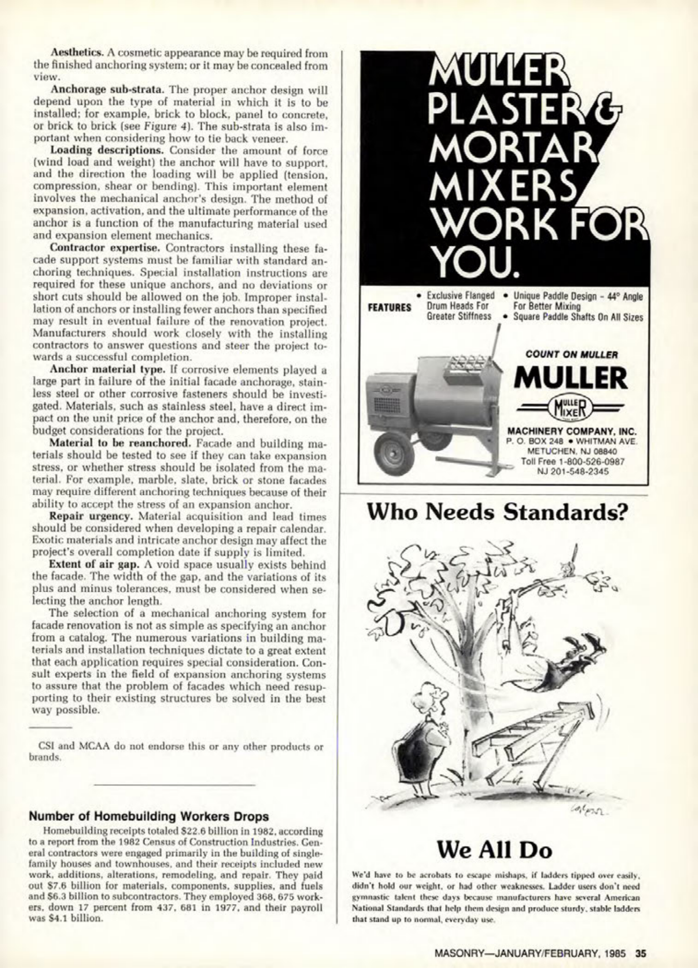 Masonry Magazine February 1985 Page. 35