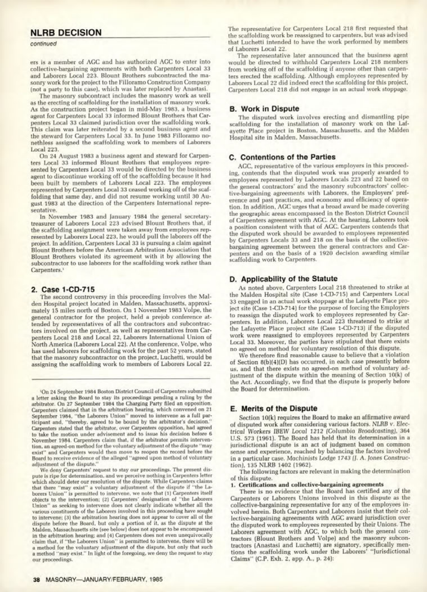 Masonry Magazine February 1985 Page. 38