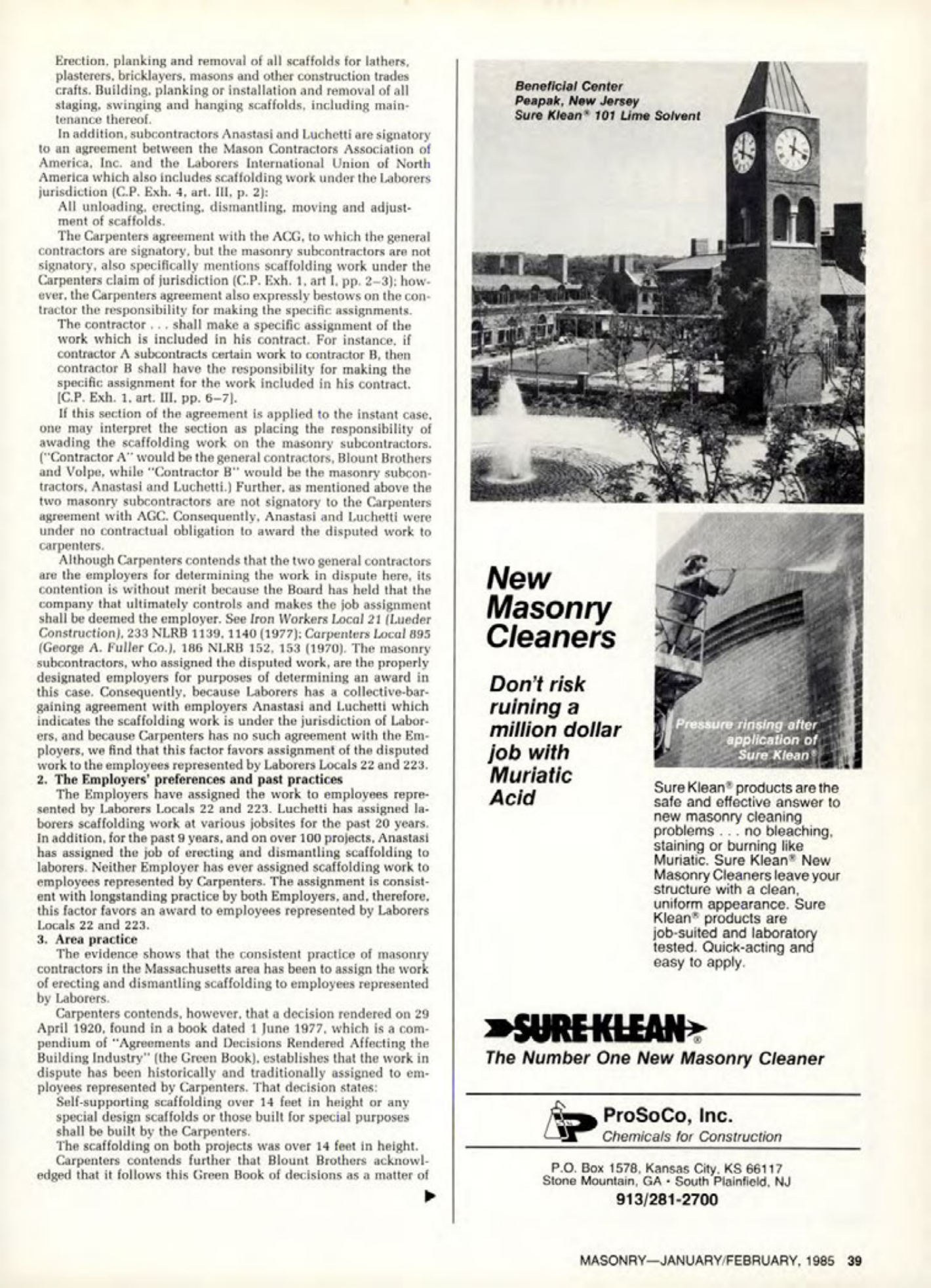Masonry Magazine February 1985 Page. 39