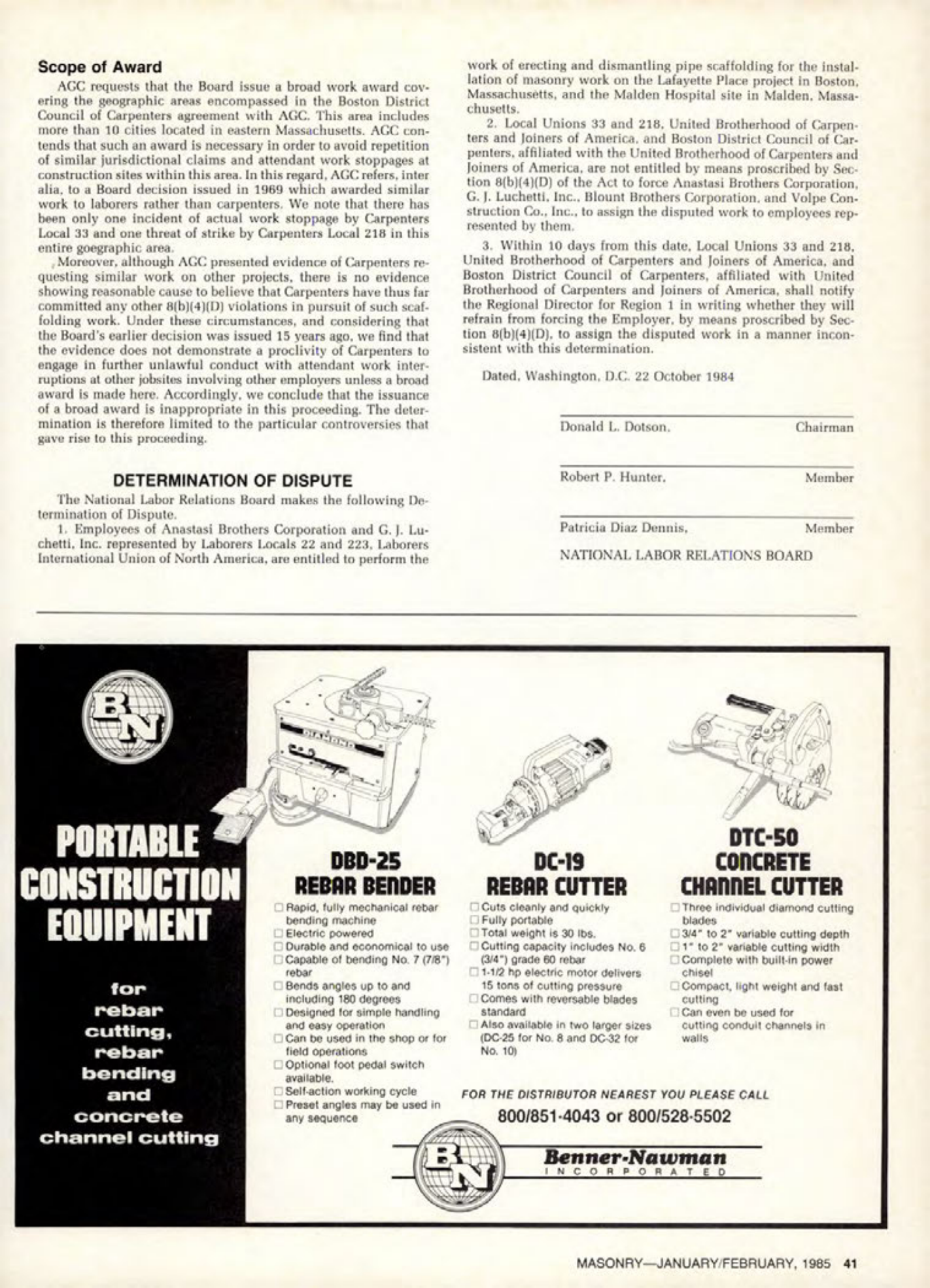 Masonry Magazine February 1985 Page. 41