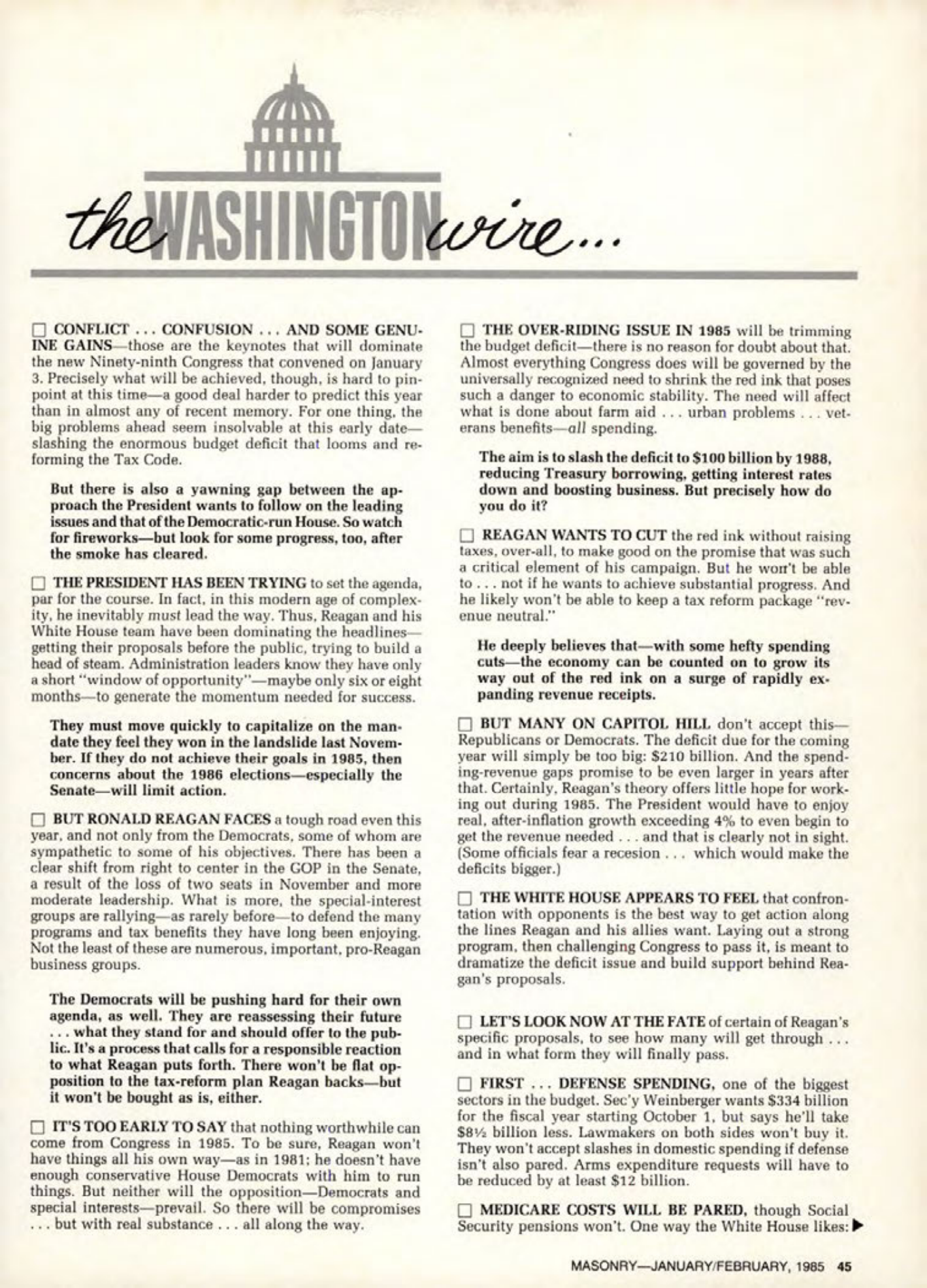 Masonry Magazine February 1985 Page. 45