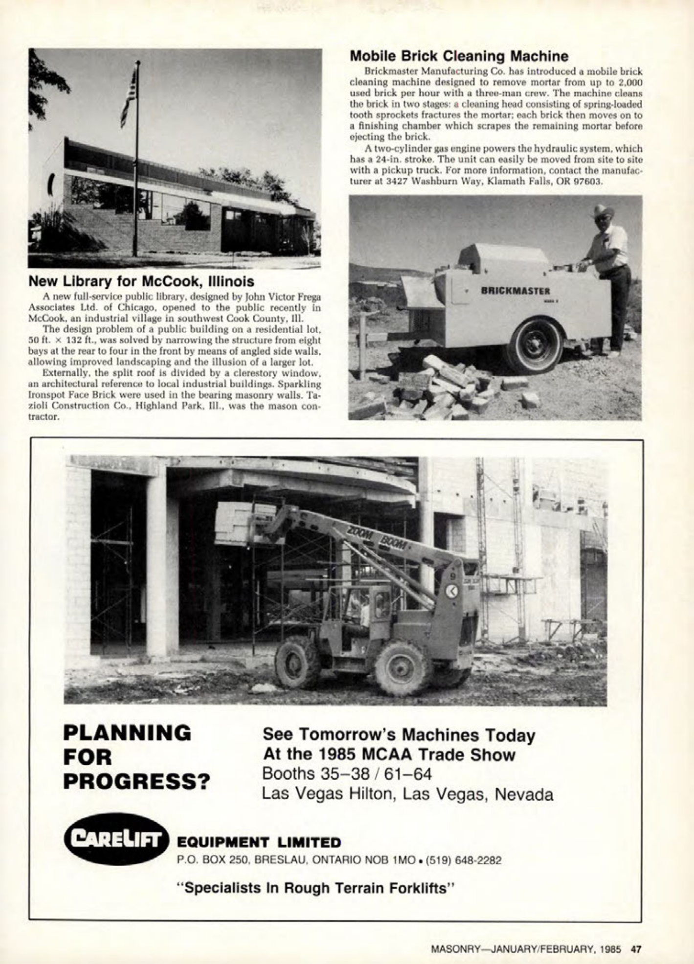 Masonry Magazine February 1985 Page. 47