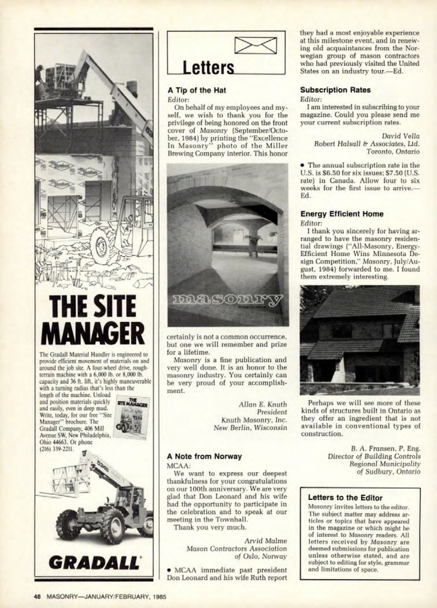 Masonry Magazine February 1985 Page. 48