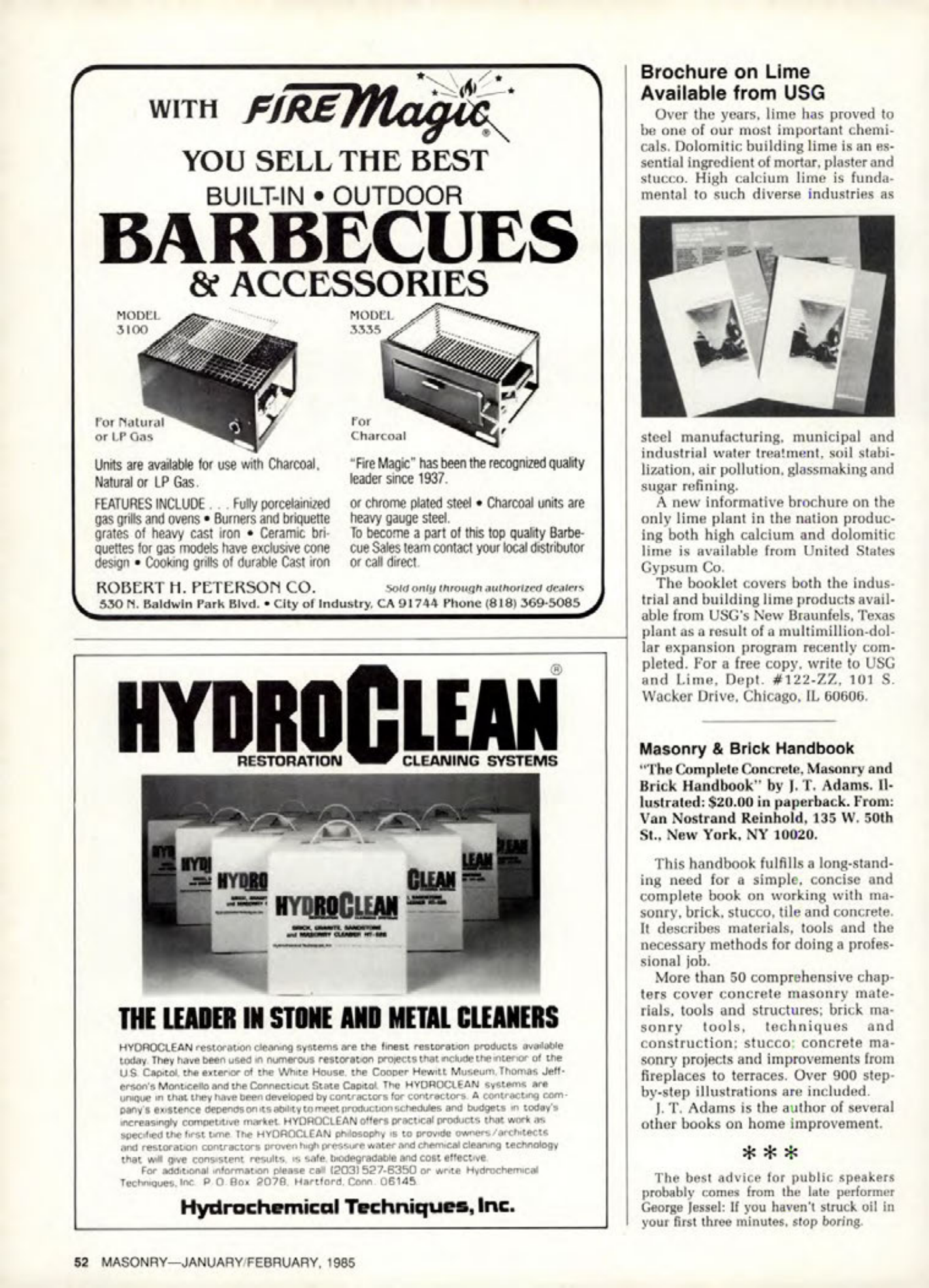 Masonry Magazine February 1985 Page. 52