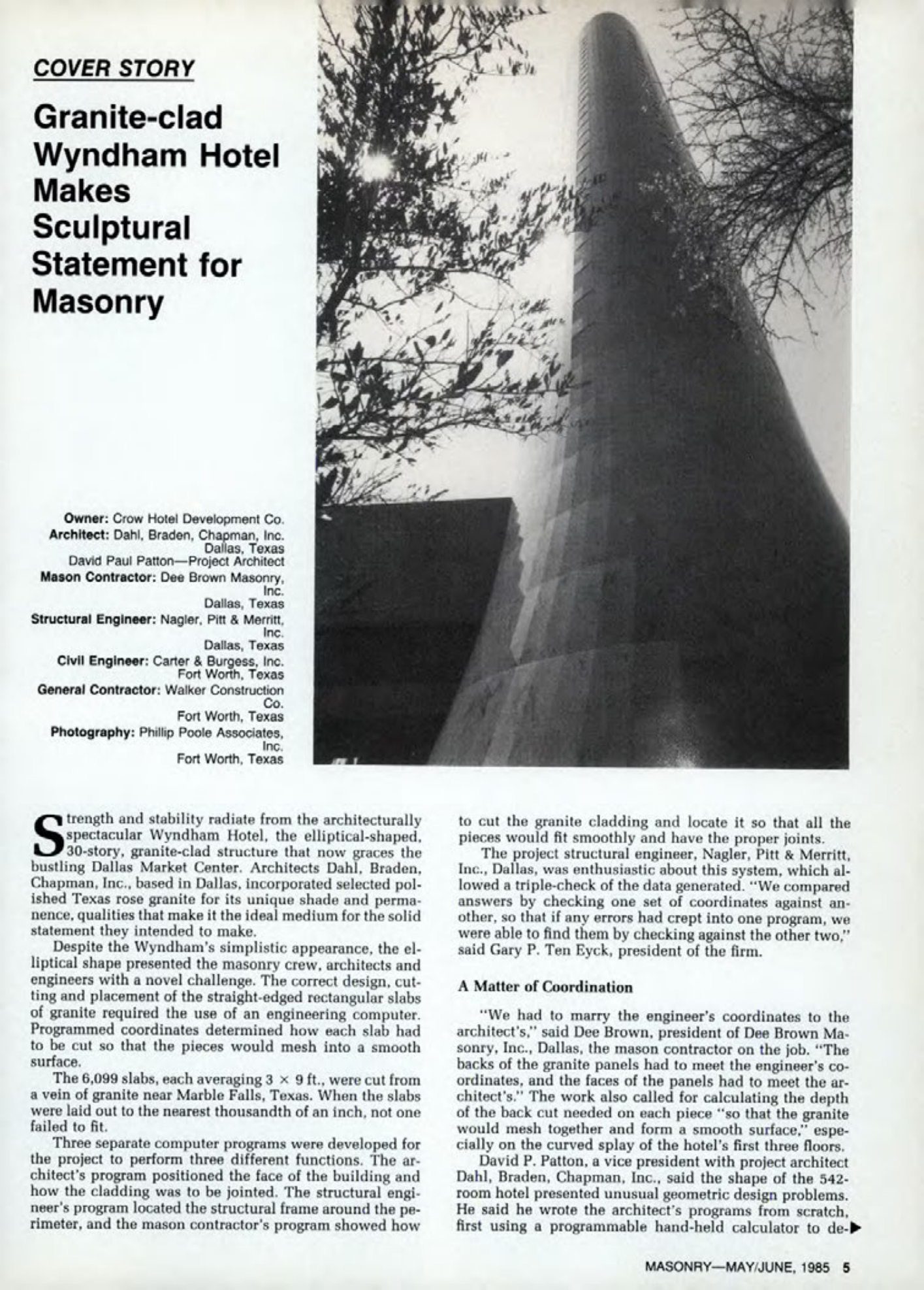 Masonry Magazine June 1985 Page. 5
