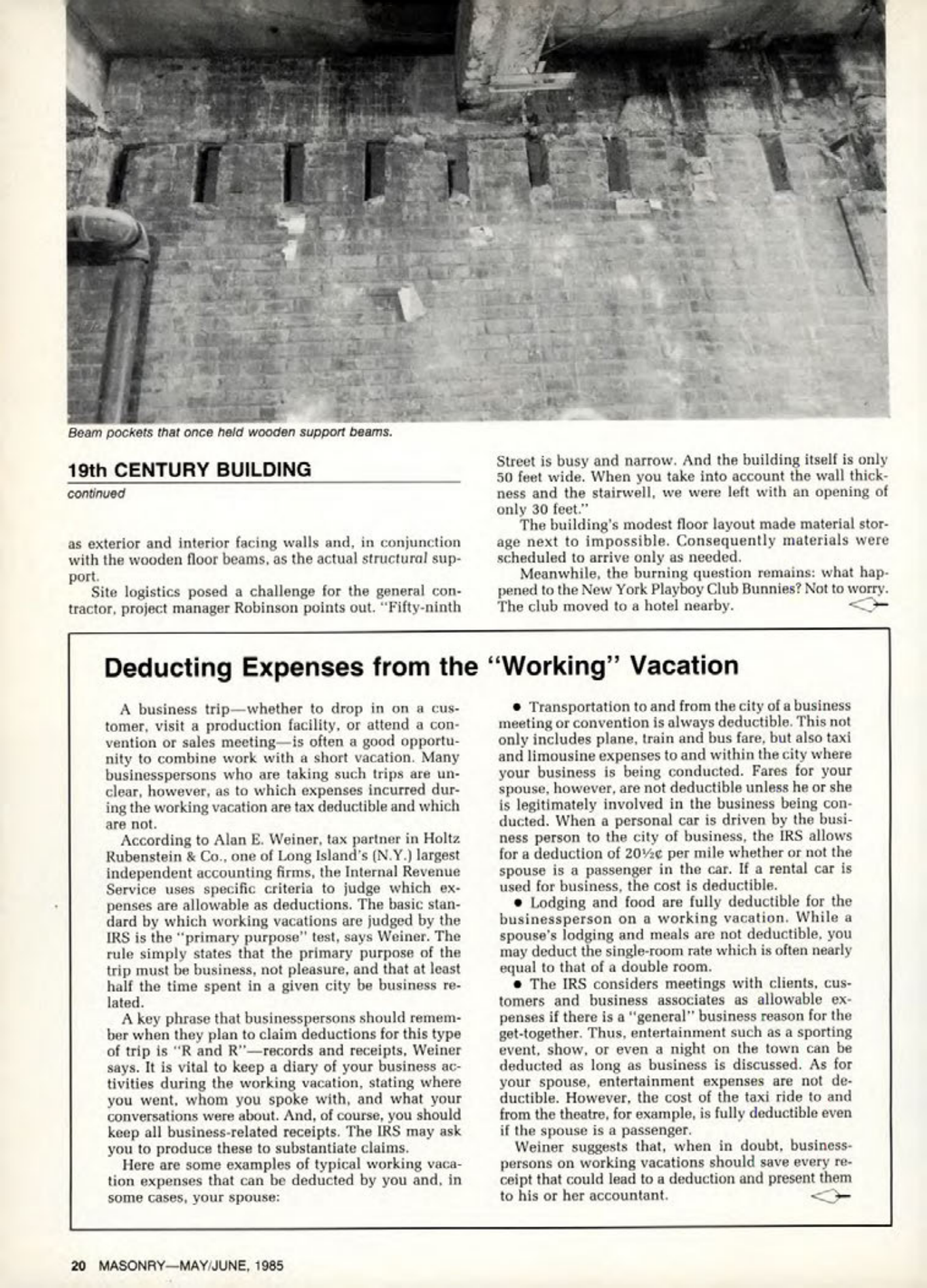 Masonry Magazine June 1985 Page. 20