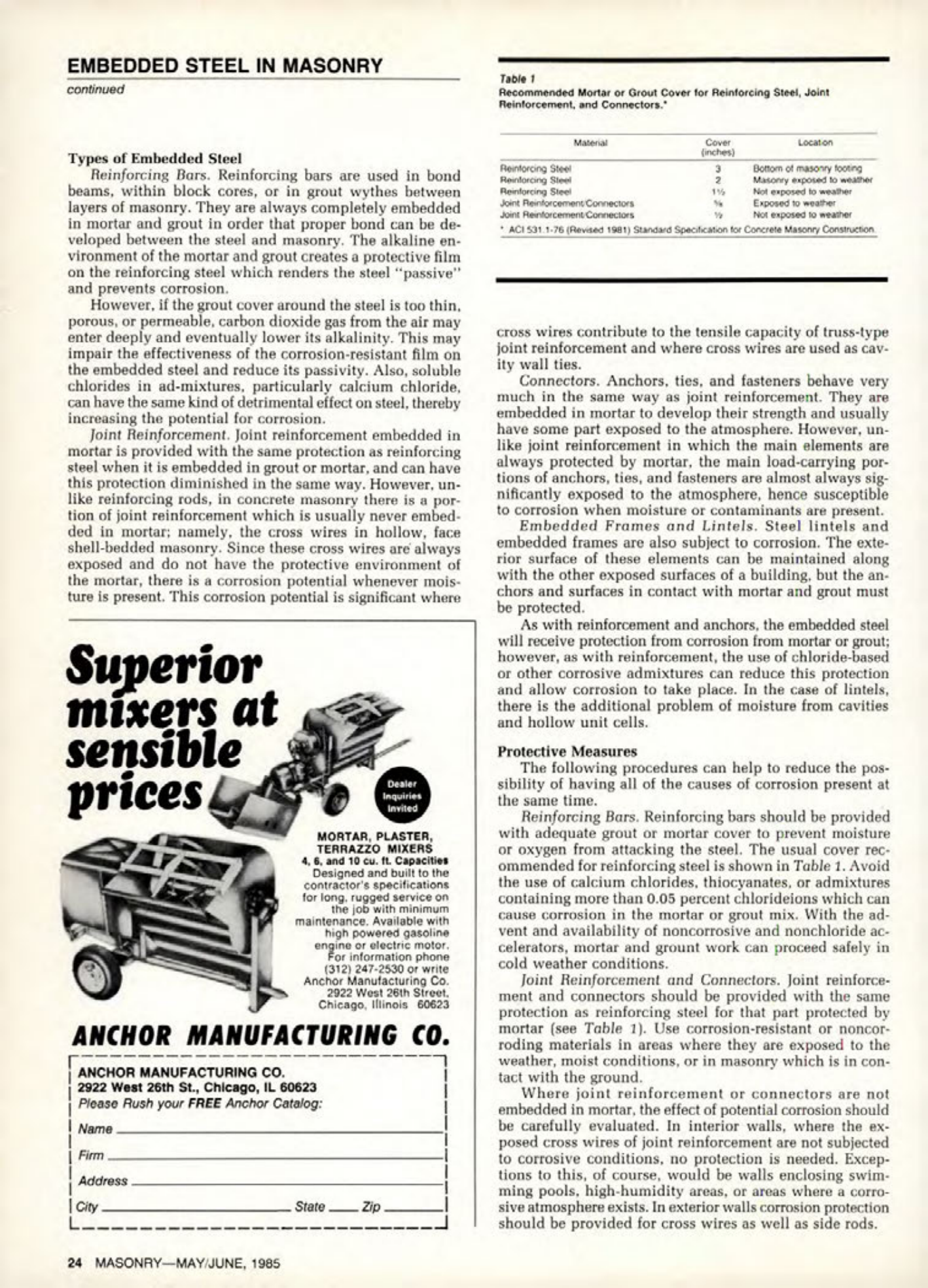 Masonry Magazine June 1985 Page. 24