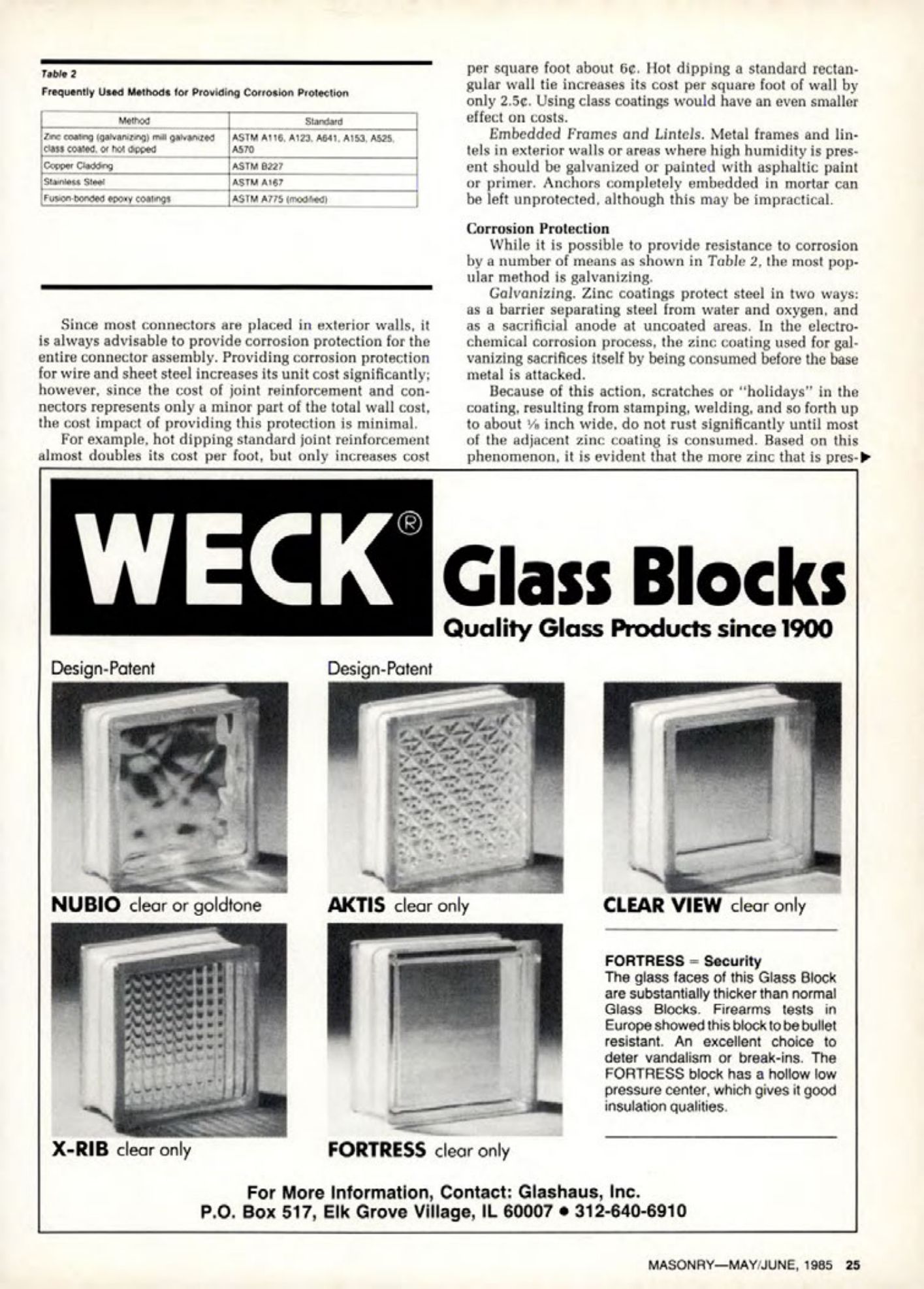 Masonry Magazine June 1985 Page. 25