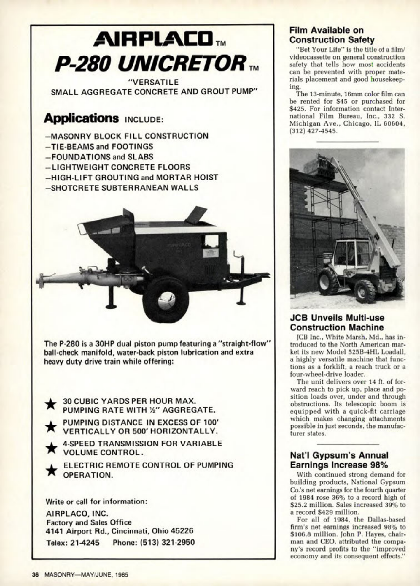 Masonry Magazine June 1985 Page. 36