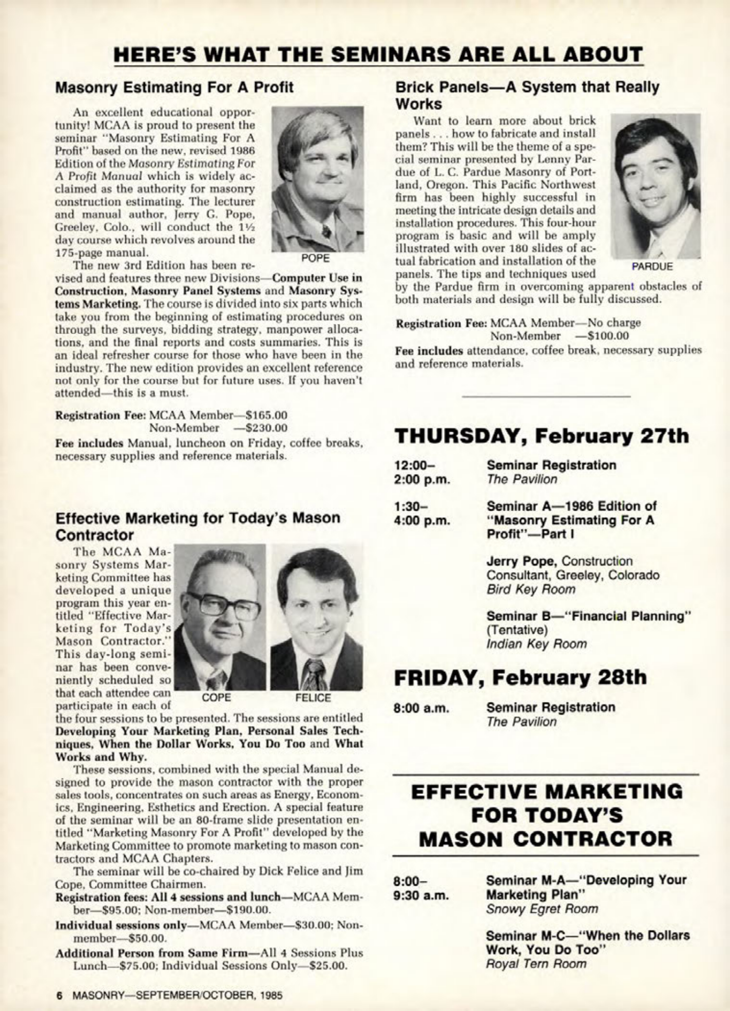 Masonry Magazine October 1985 Page. 6