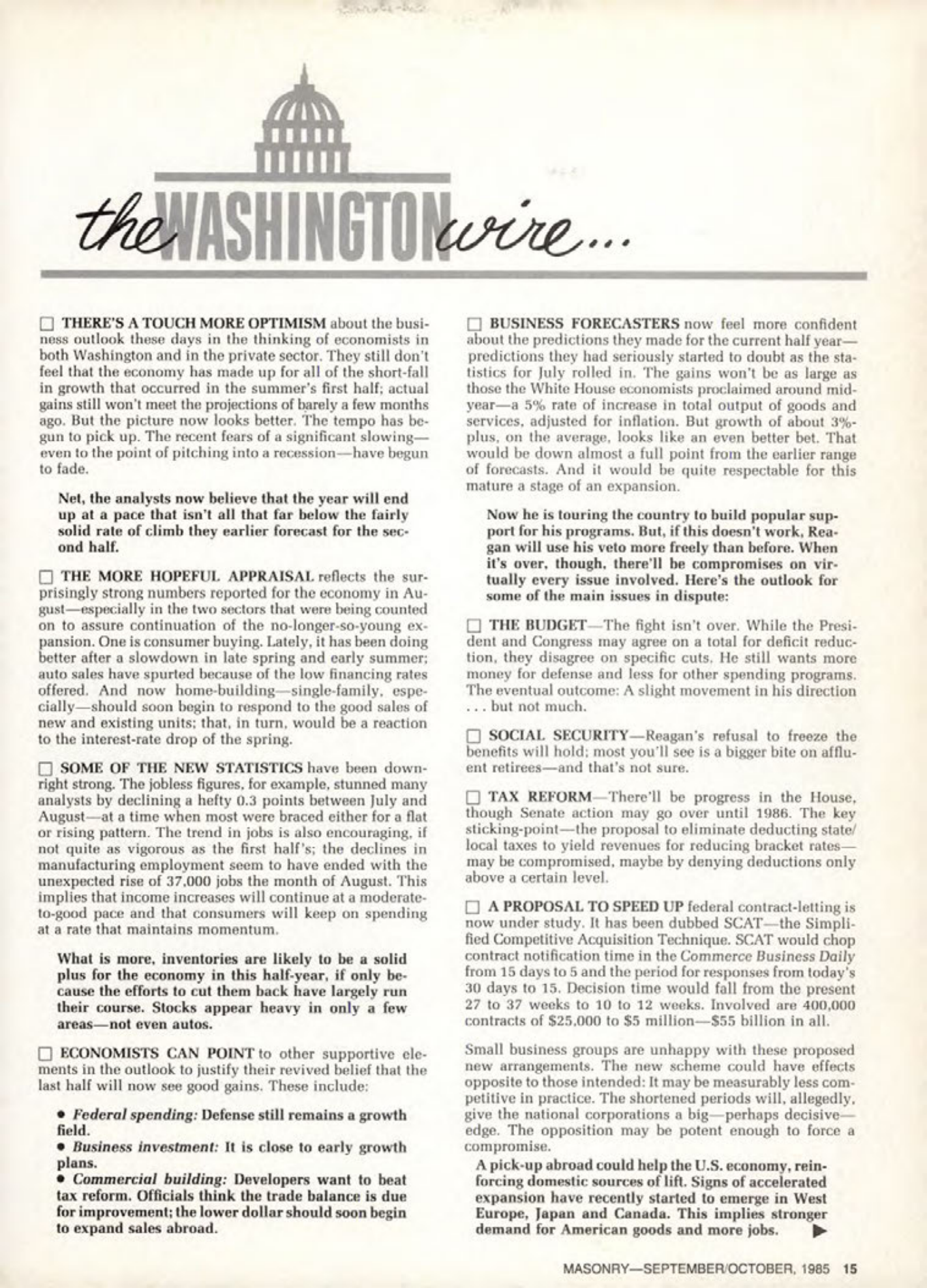 Masonry Magazine October 1985 Page. 15