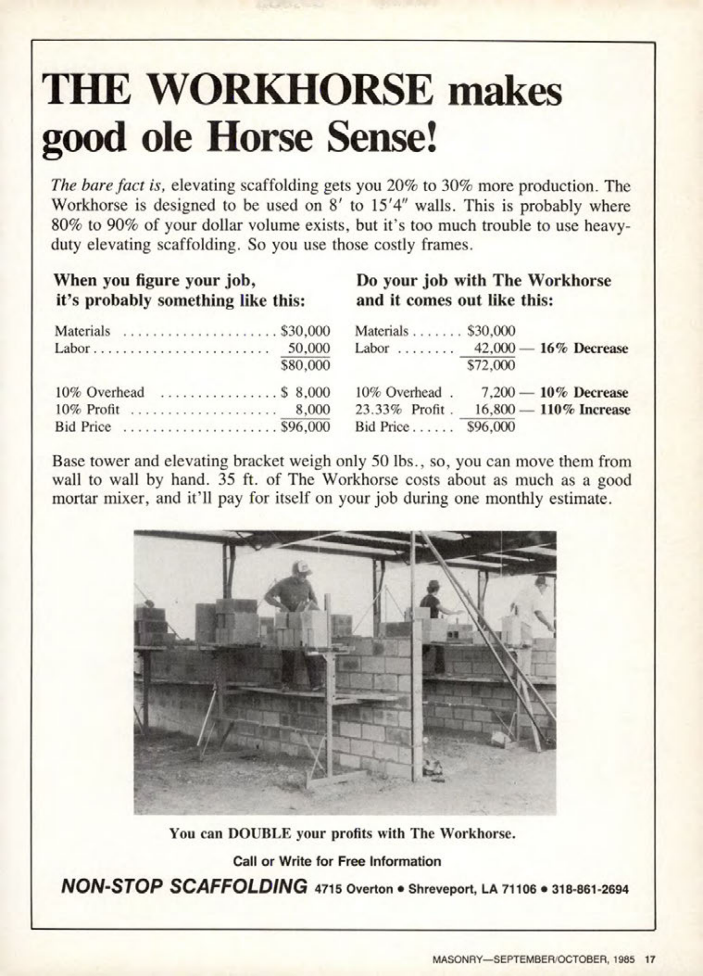 Masonry Magazine October 1985 Page. 17