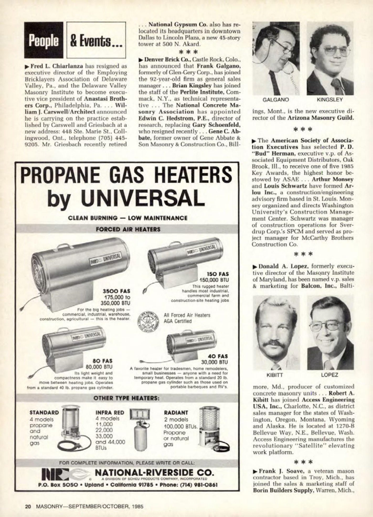 Masonry Magazine October 1985 Page. 20
