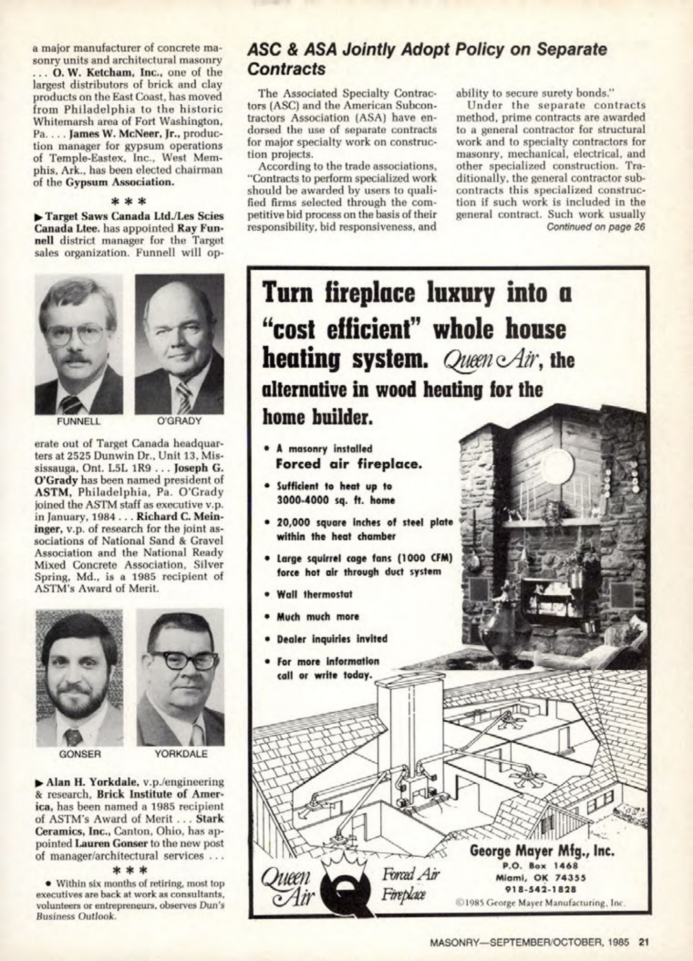 Masonry Magazine October 1985 Page. 21