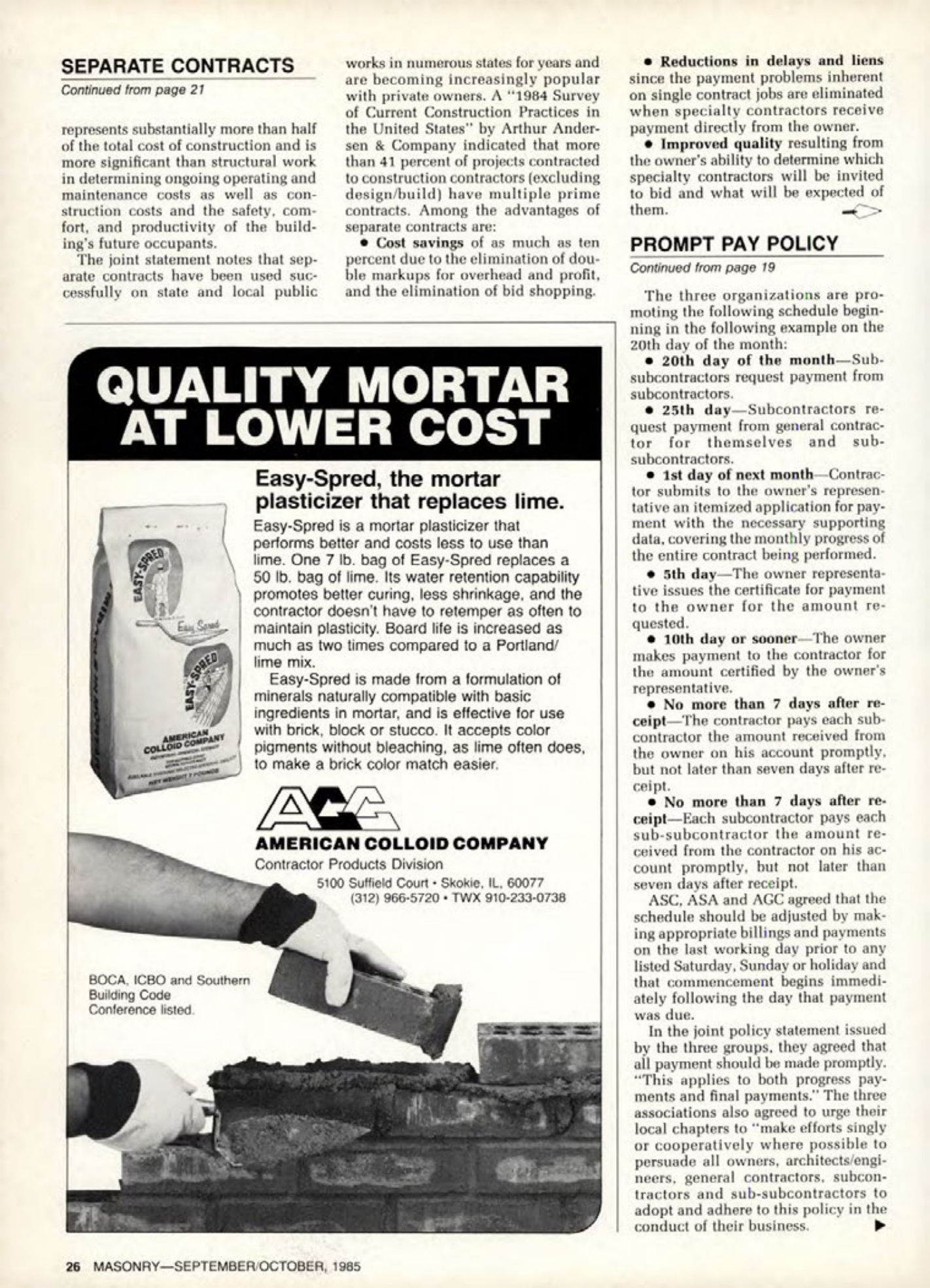 Masonry Magazine October 1985 Page. 30