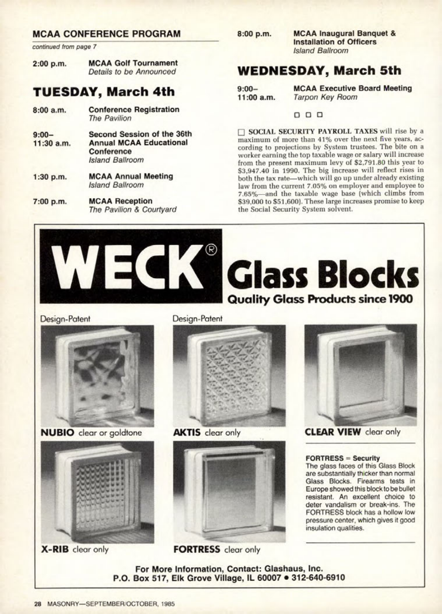 Masonry Magazine October 1985 Page. 32