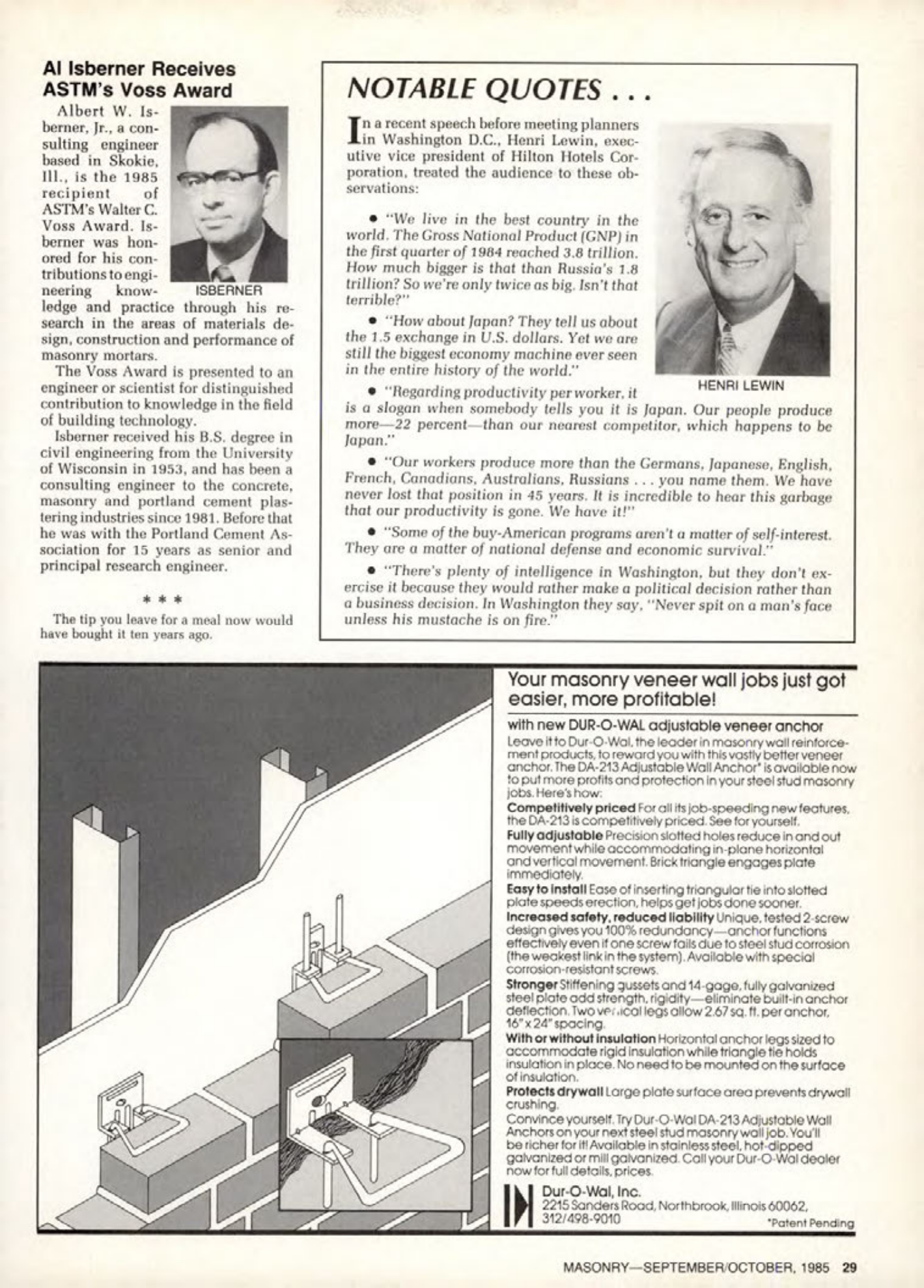 Masonry Magazine October 1985 Page. 33