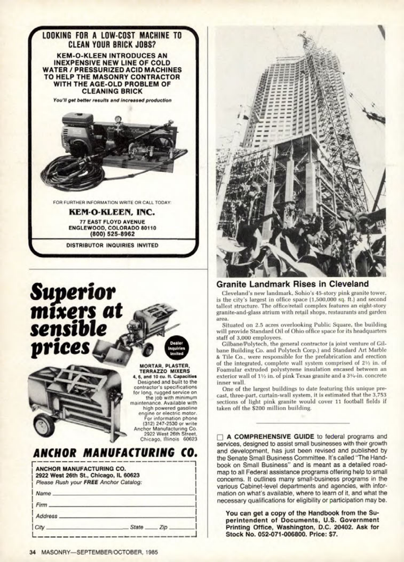 Masonry Magazine October 1985 Page. 38