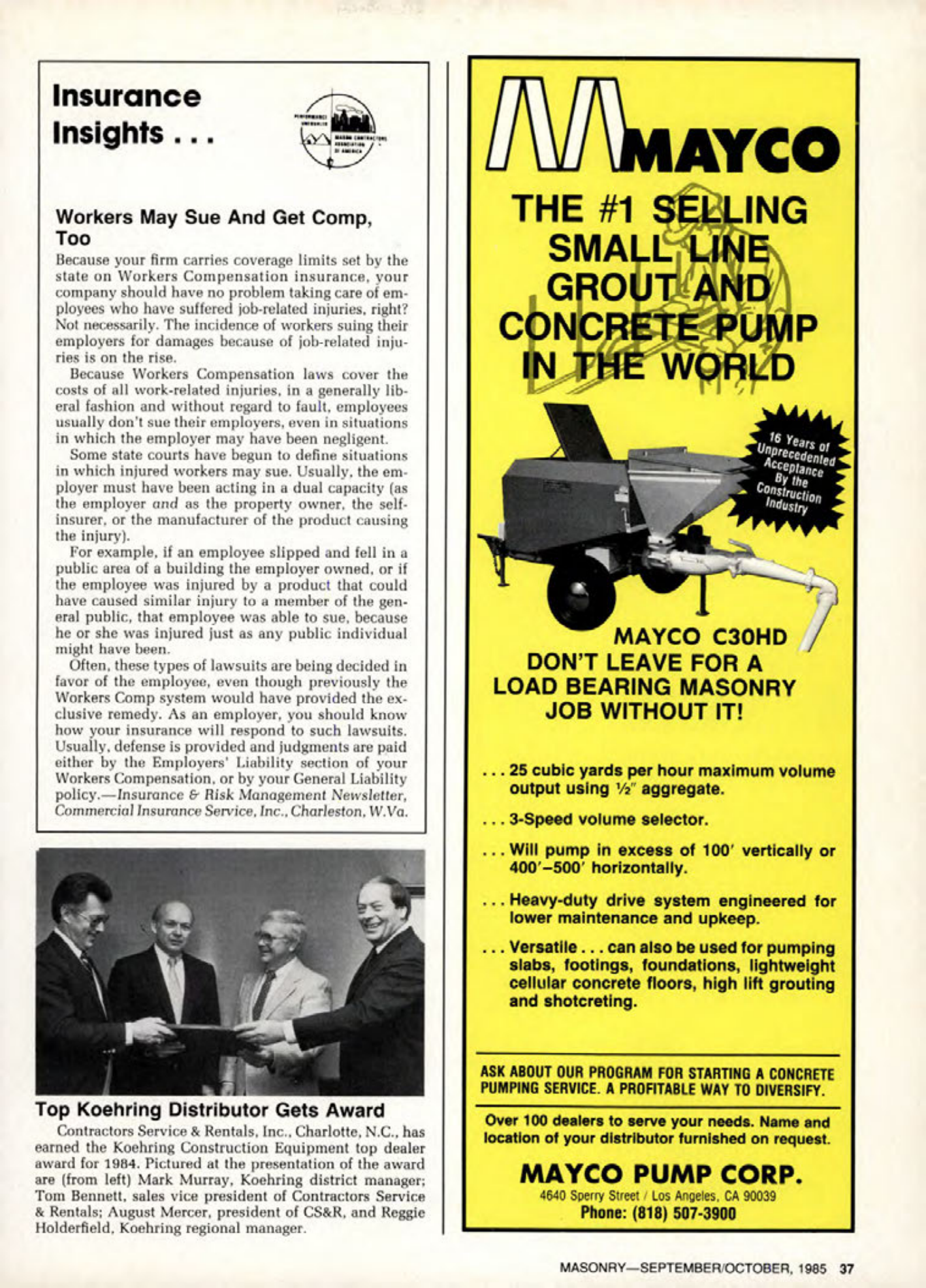 Masonry Magazine October 1985 Page. 41