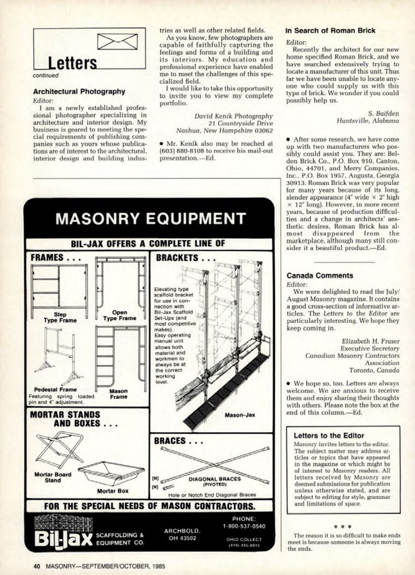 Masonry Magazine October 1985 Page. 44