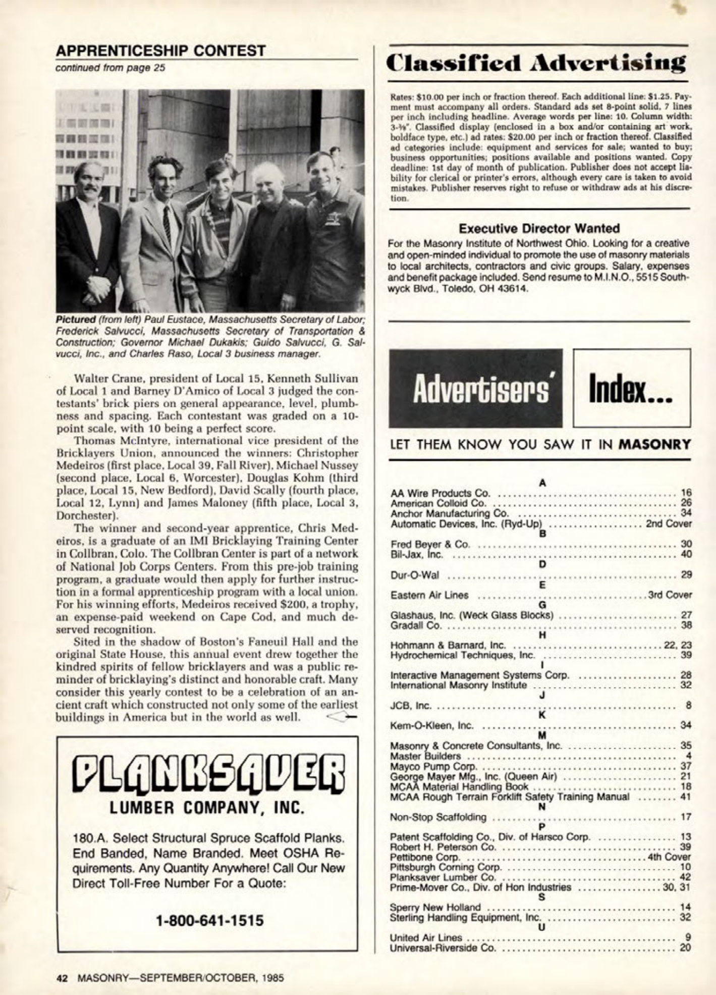 Masonry Magazine October 1985 Page. 46