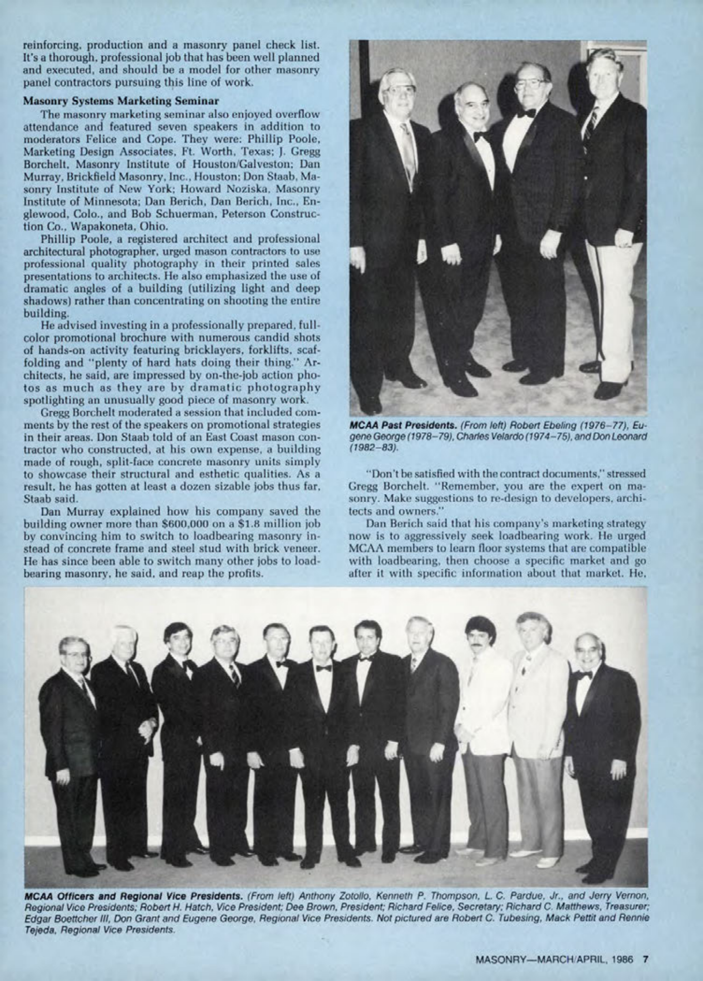 Masonry Magazine April 1986 Page. 7