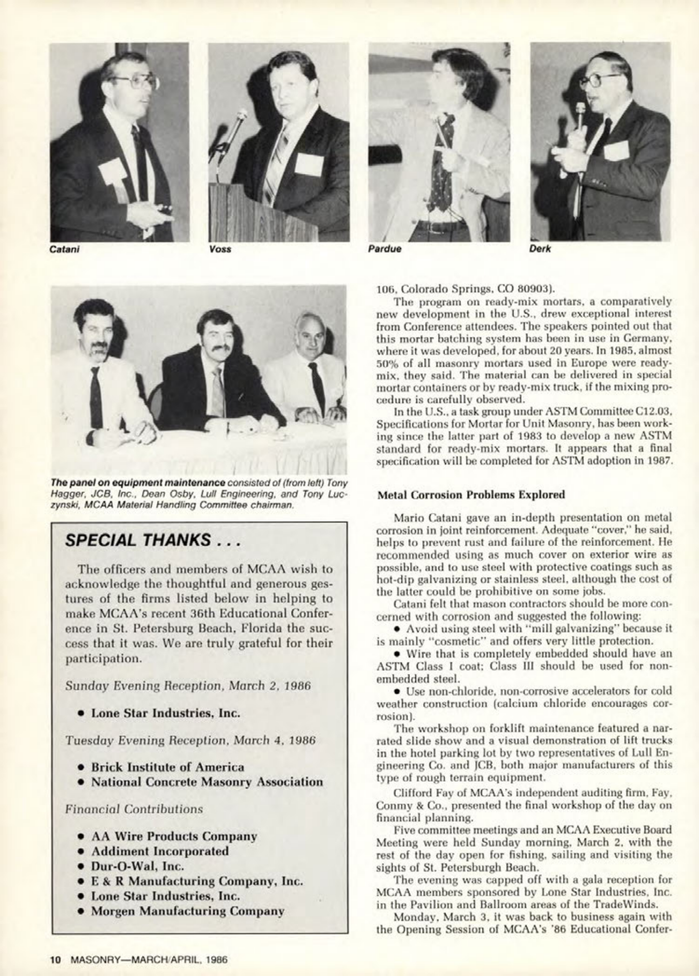 Masonry Magazine April 1986 Page. 10