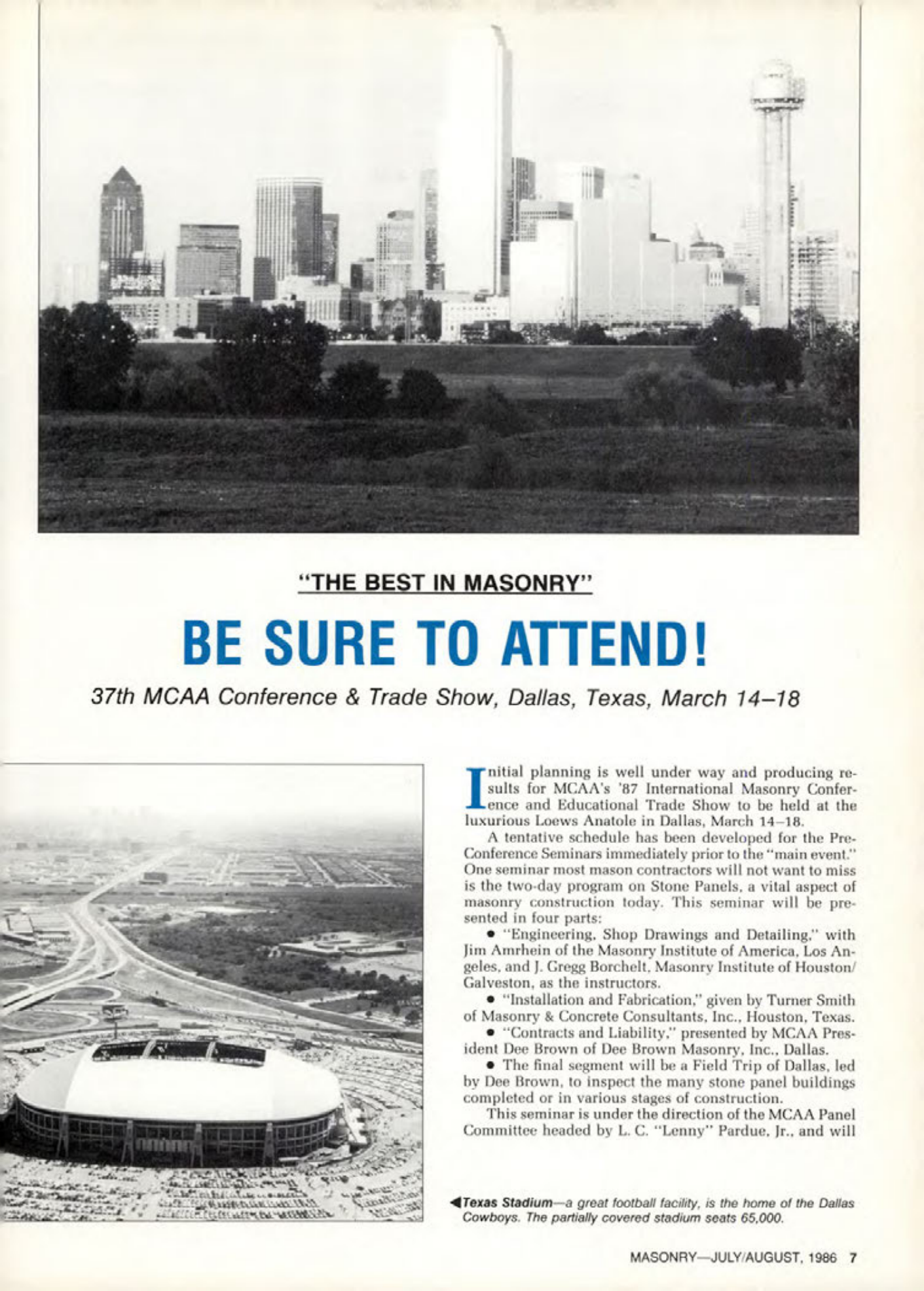 Masonry Magazine August 1986 Page. 7