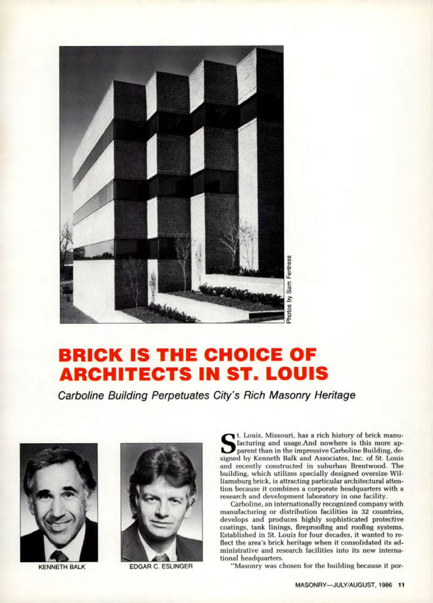Masonry Magazine August 1986 Page. 11