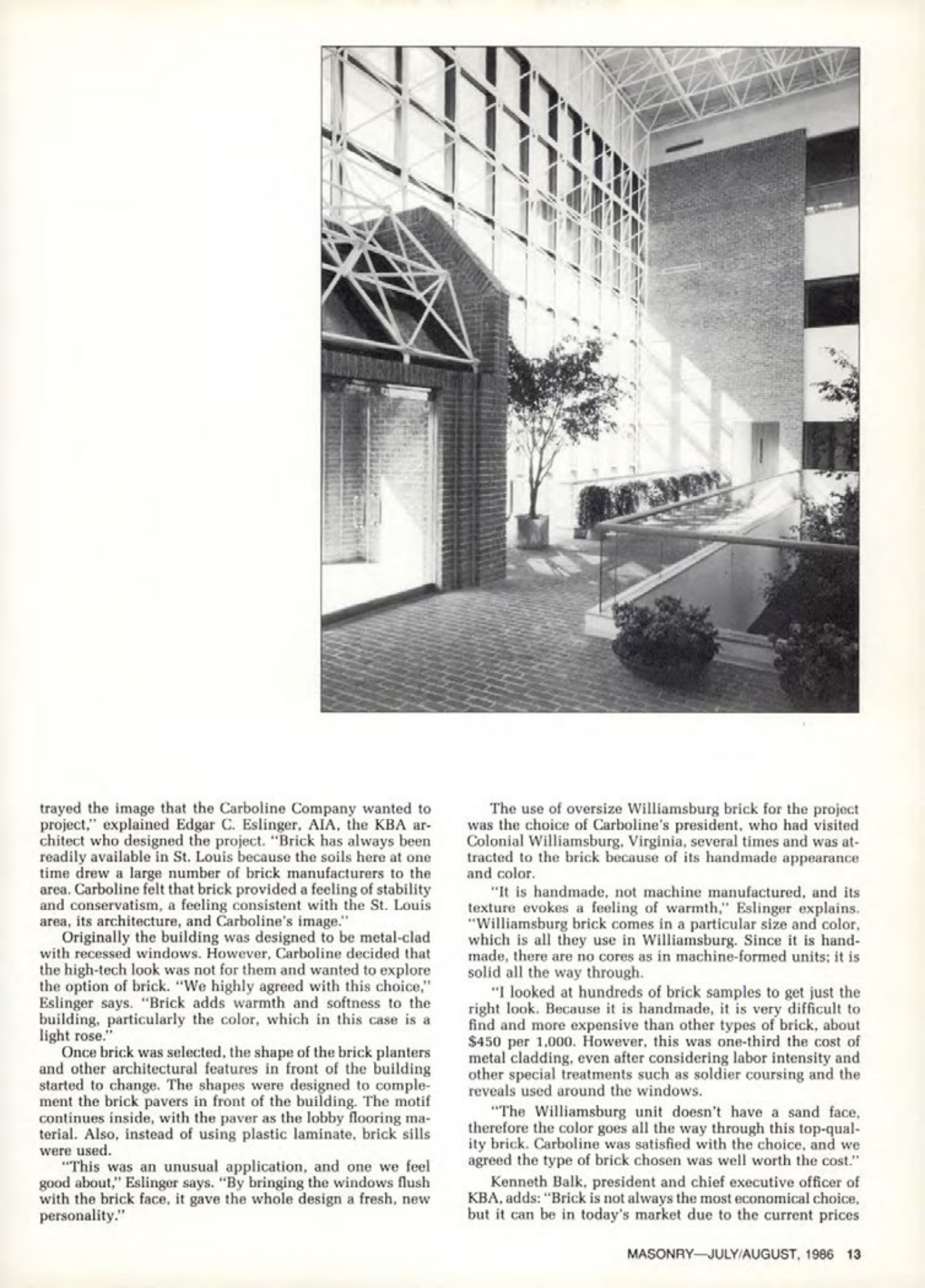Masonry Magazine August 1986 Page. 13