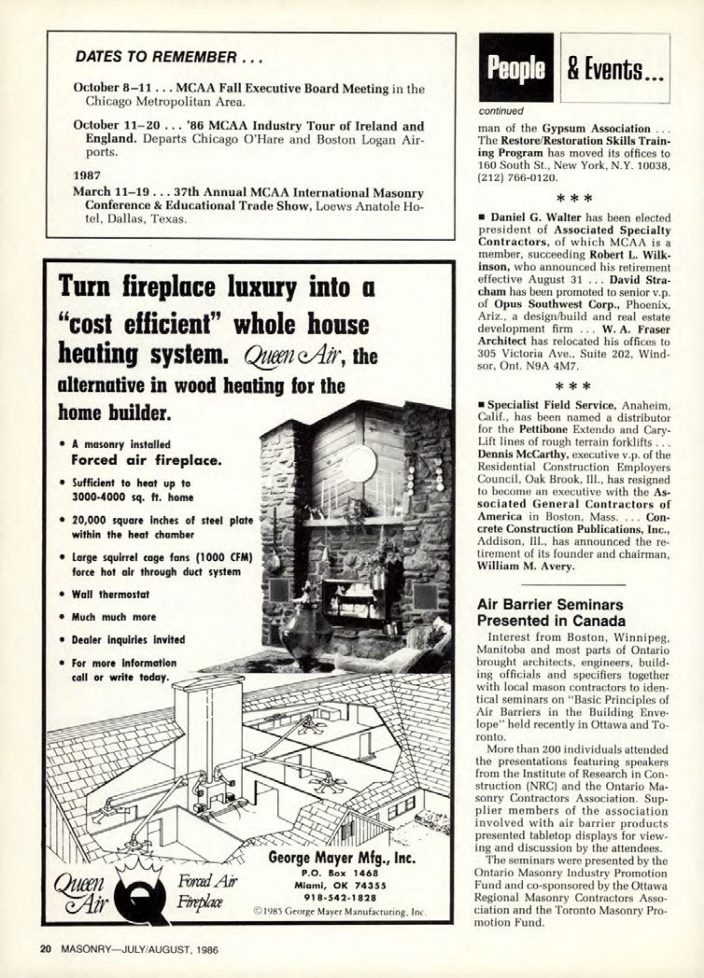 Masonry Magazine August 1986 Page. 20
