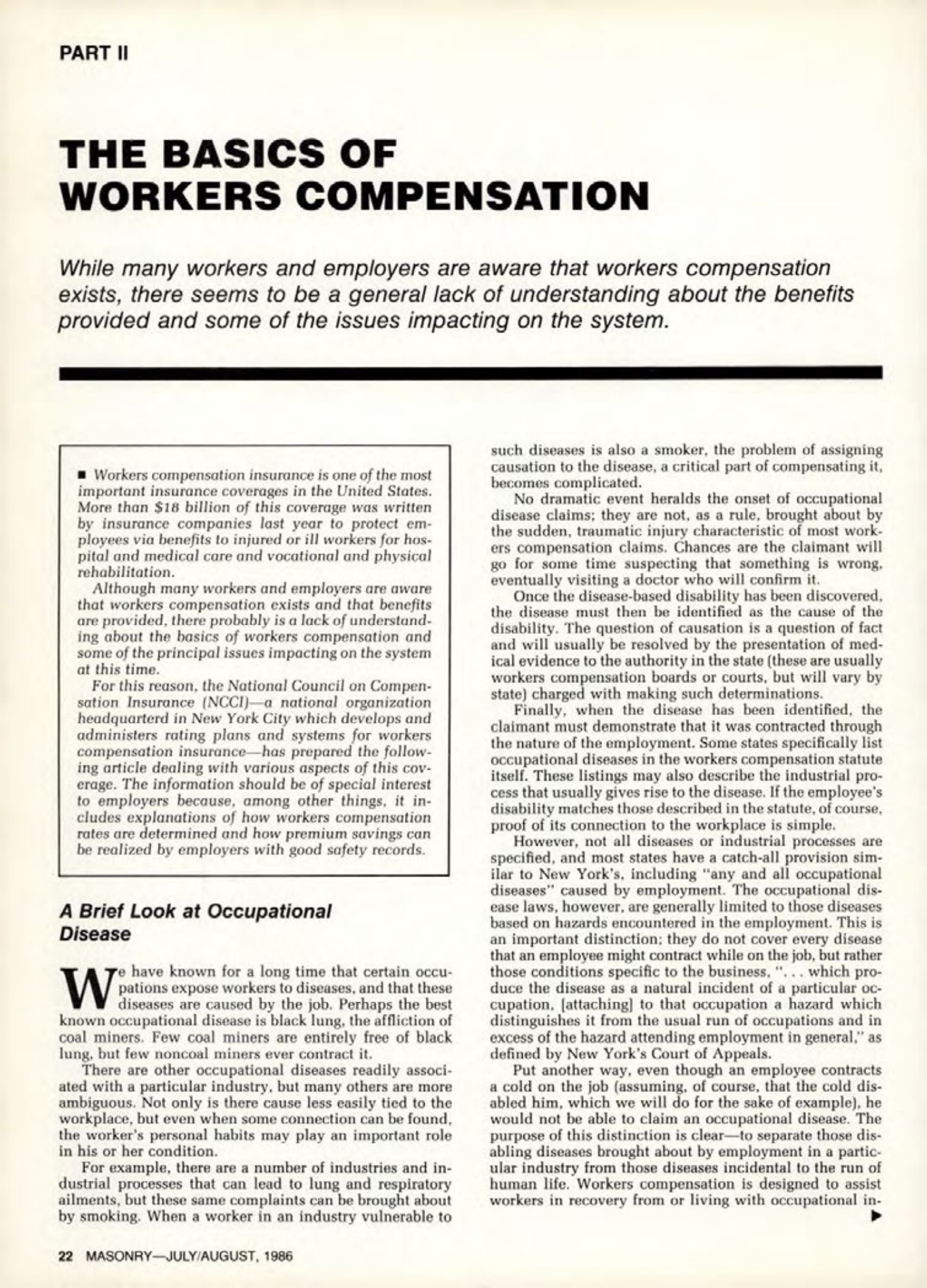 Masonry Magazine August 1986 Page. 22