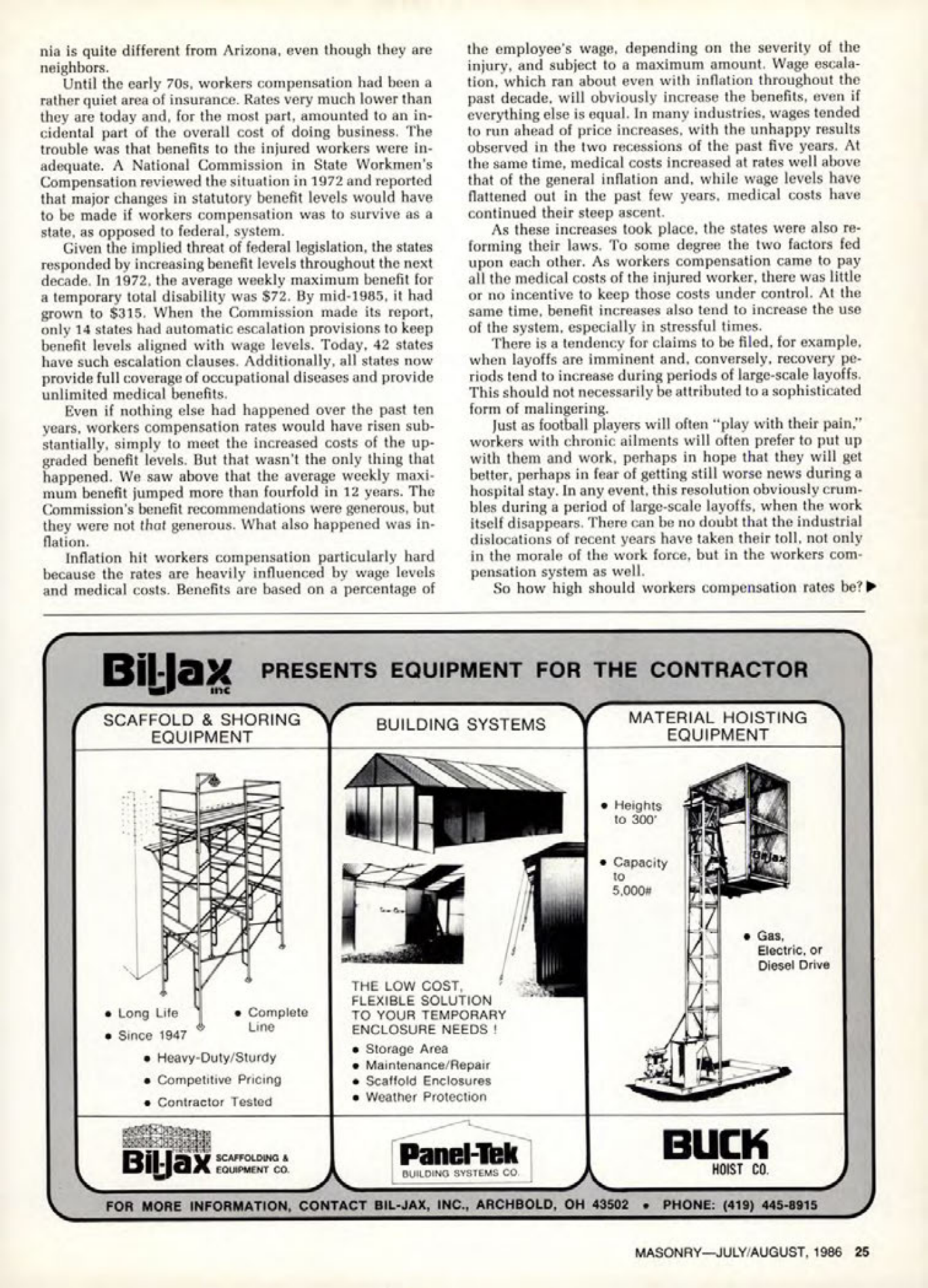 Masonry Magazine August 1986 Page. 25