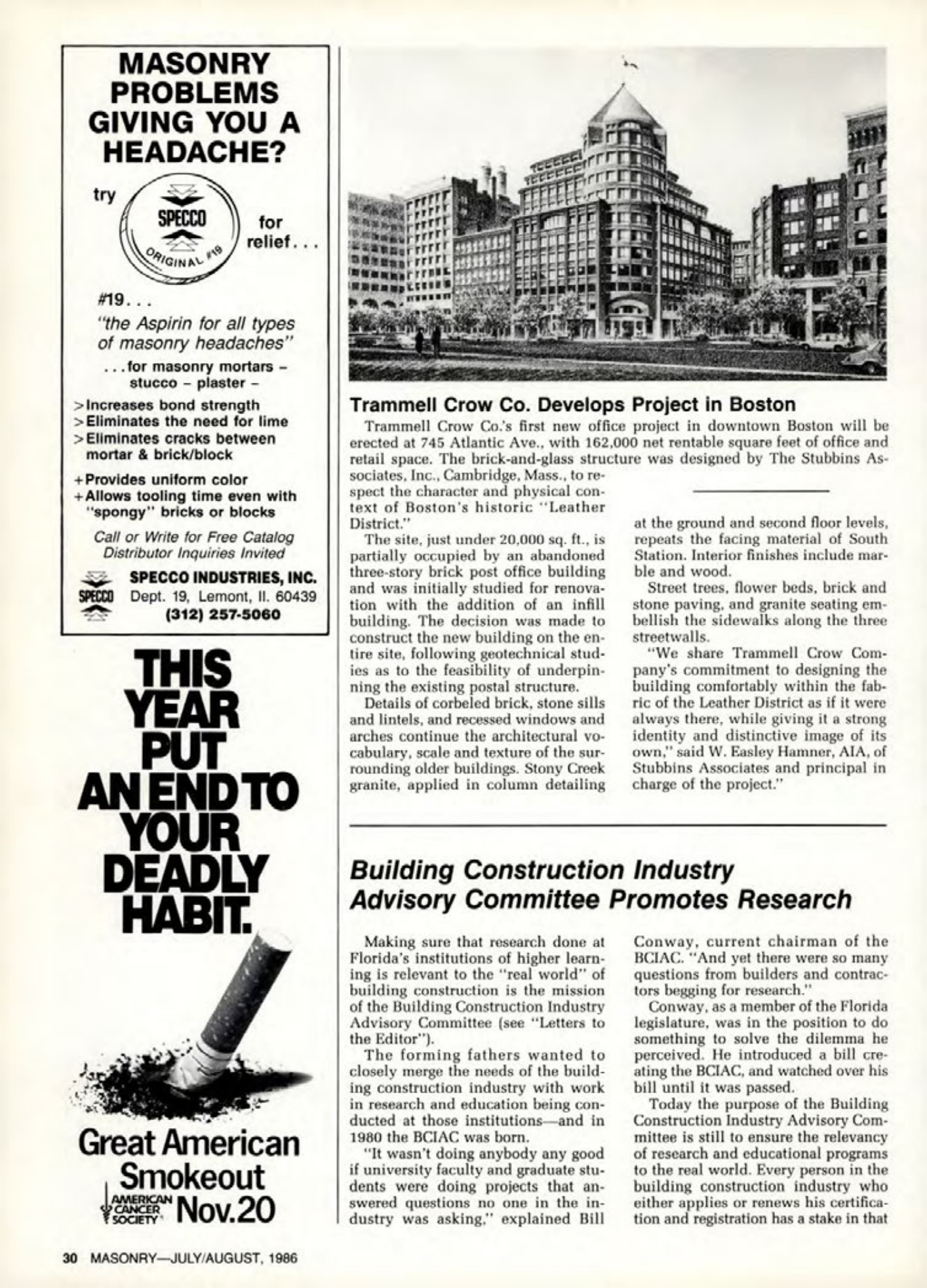 Masonry Magazine August 1986 Page. 30