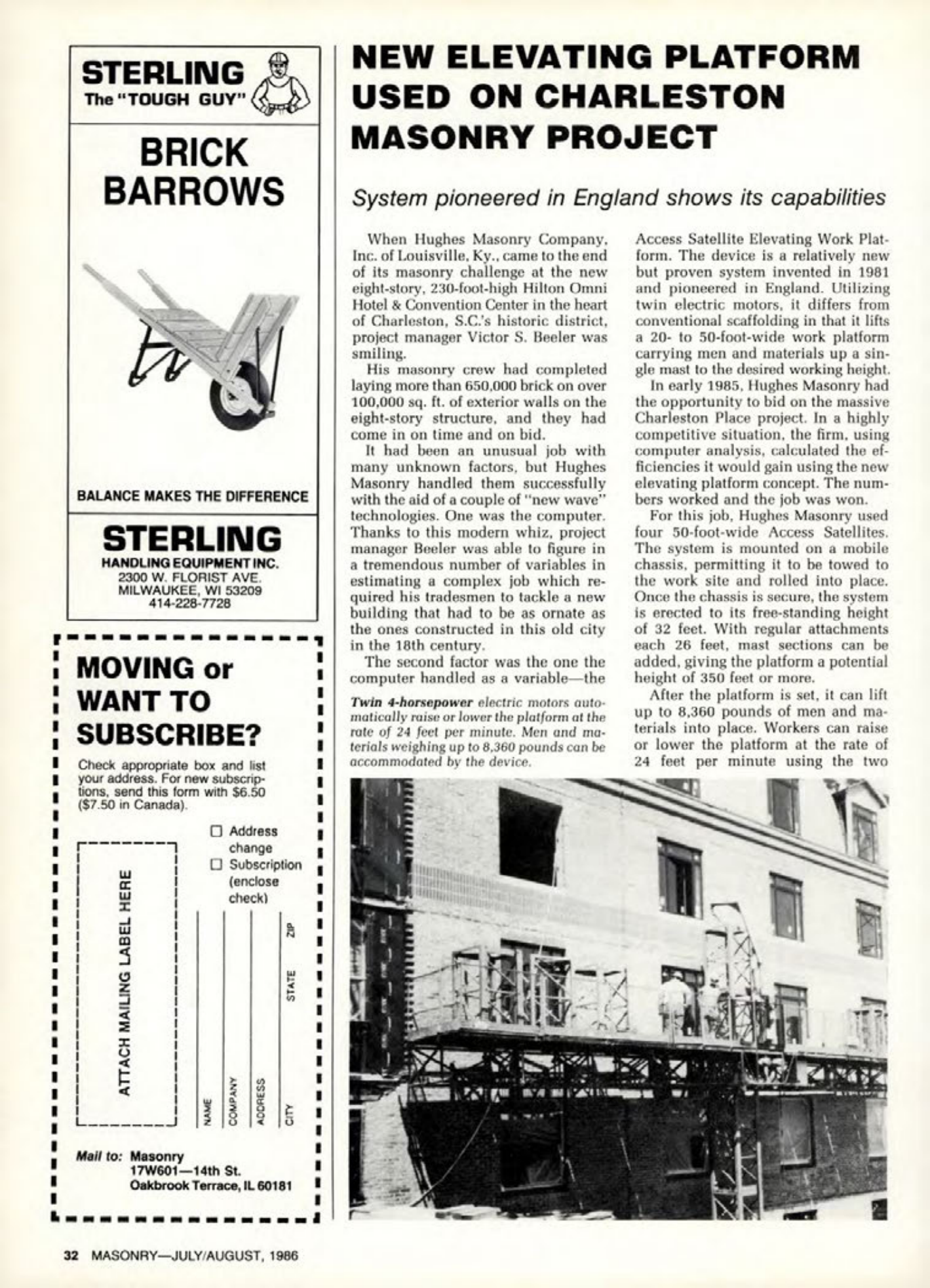 Masonry Magazine August 1986 Page. 32