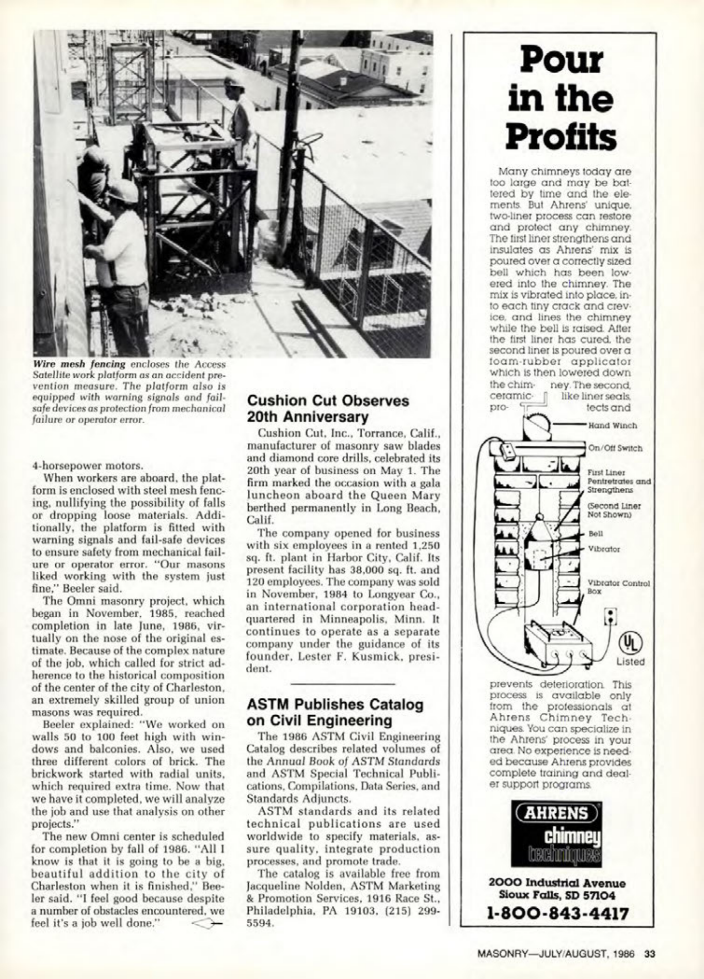 Masonry Magazine August 1986 Page. 33