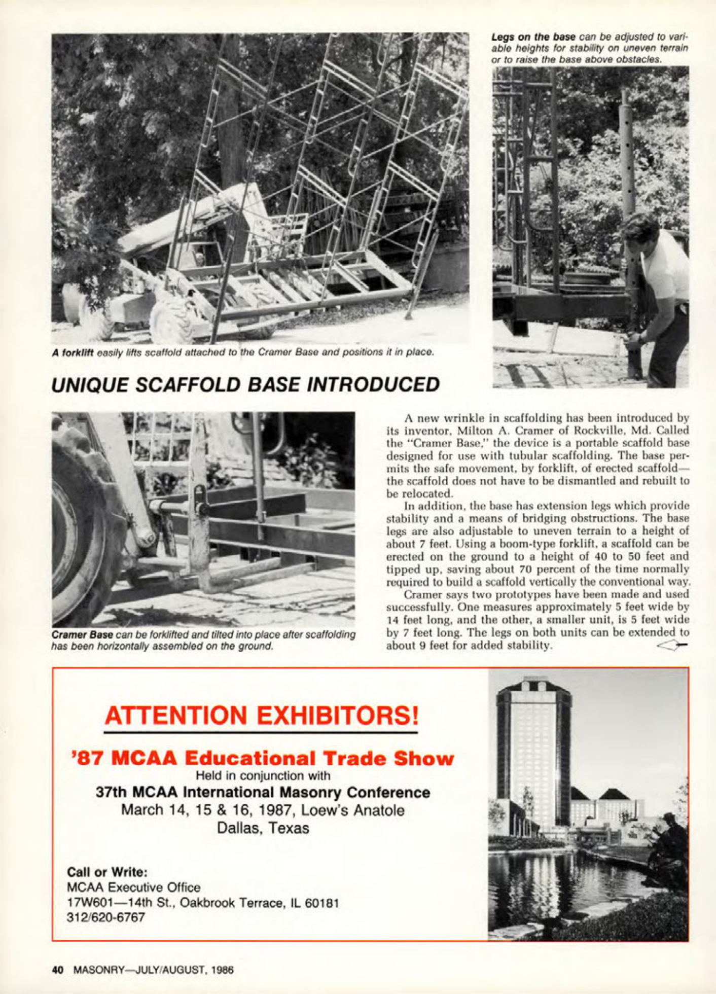 Masonry Magazine August 1986 Page. 40