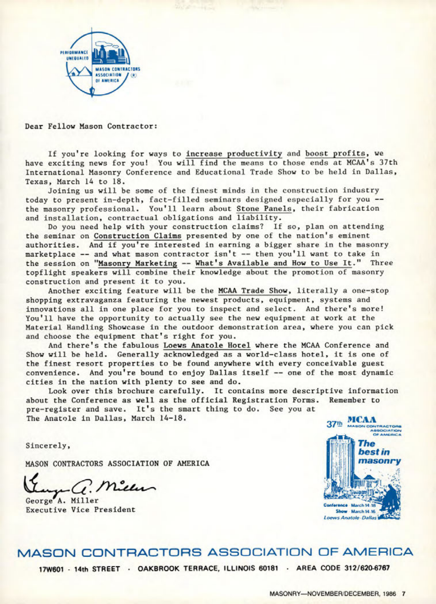 Masonry Magazine December 1986 Page. 7