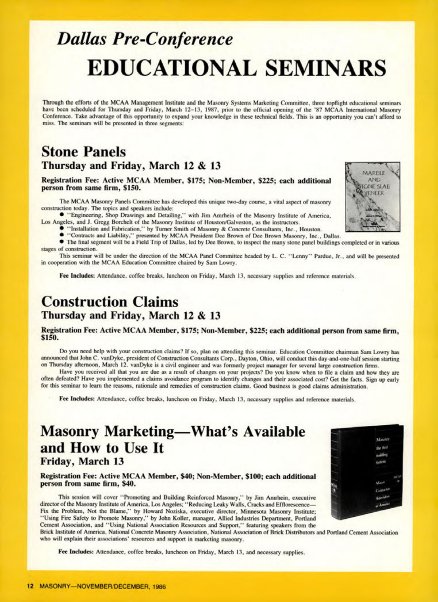 Masonry Magazine December 1986 Page. 12