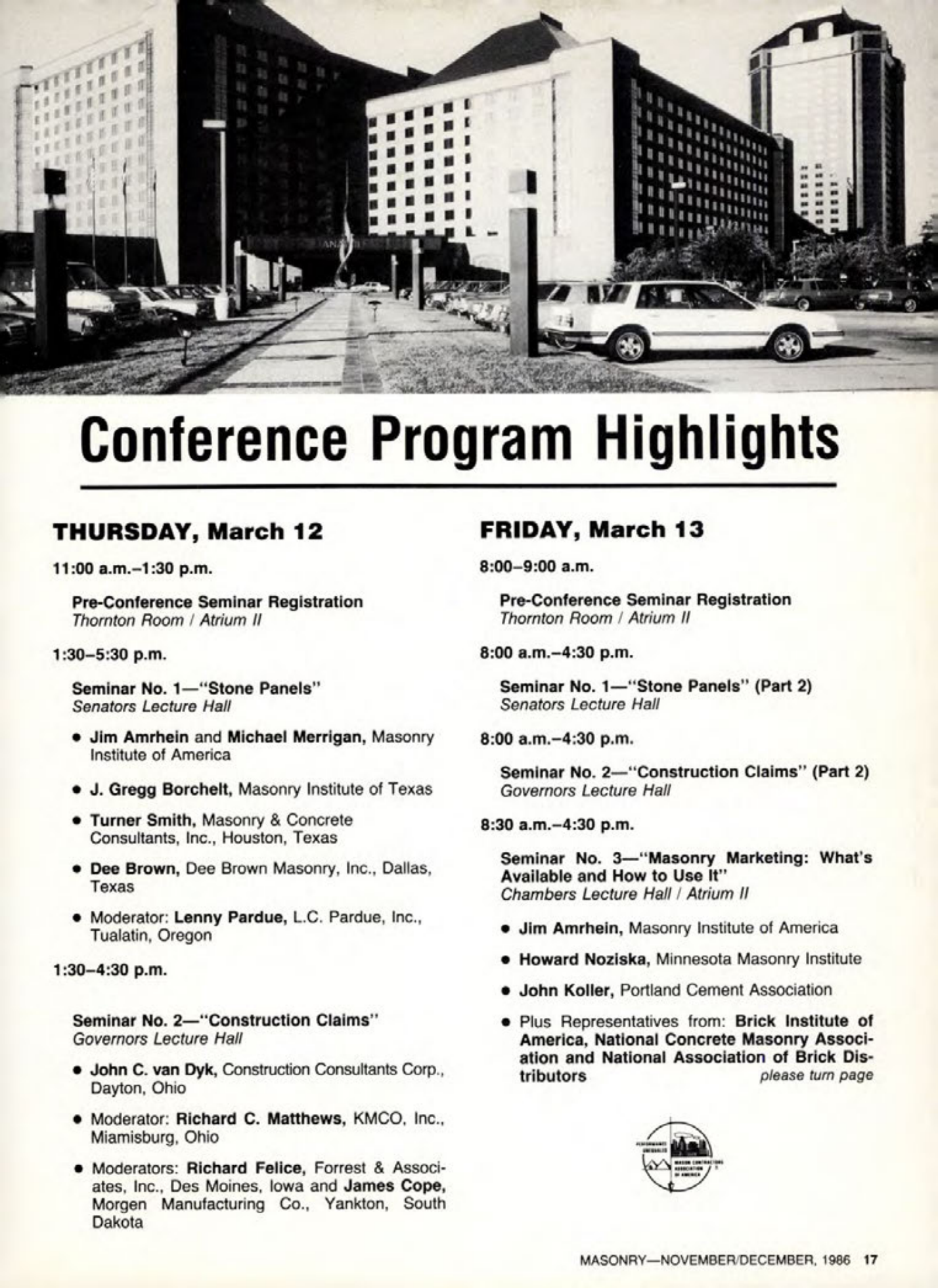 Masonry Magazine December 1986 Page. 17
