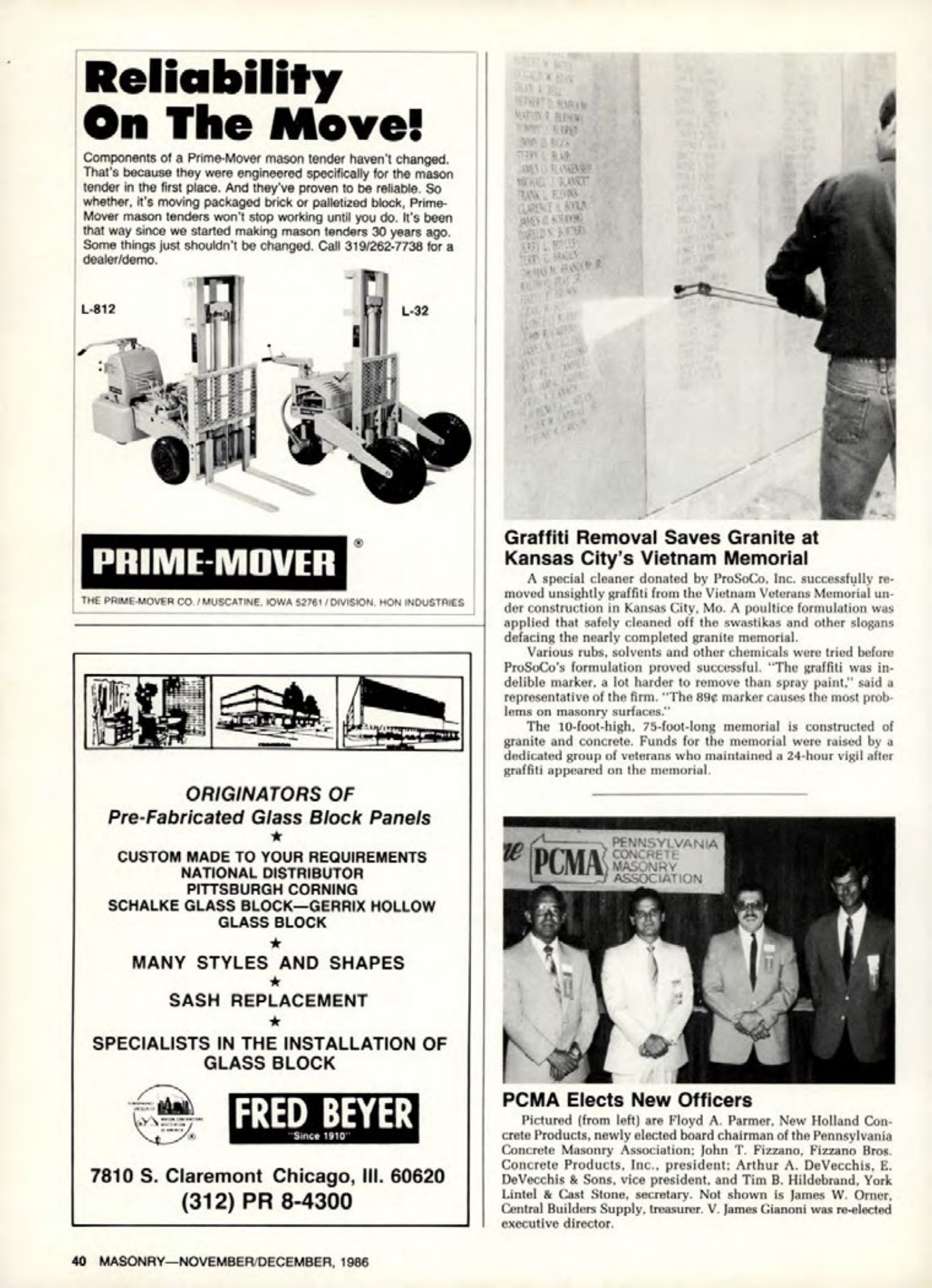 Masonry Magazine December 1986 Page. 40
