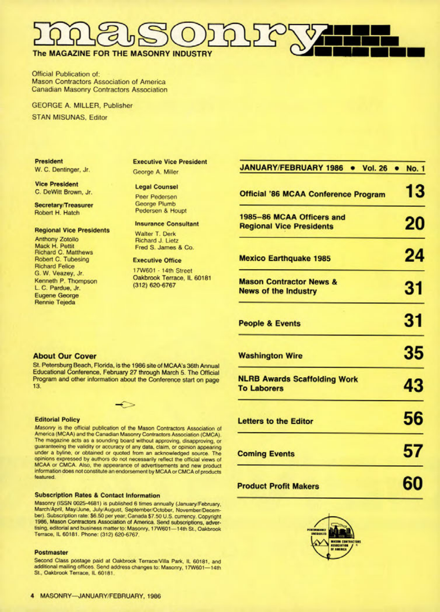 Masonry Magazine February 1986 Page. 4