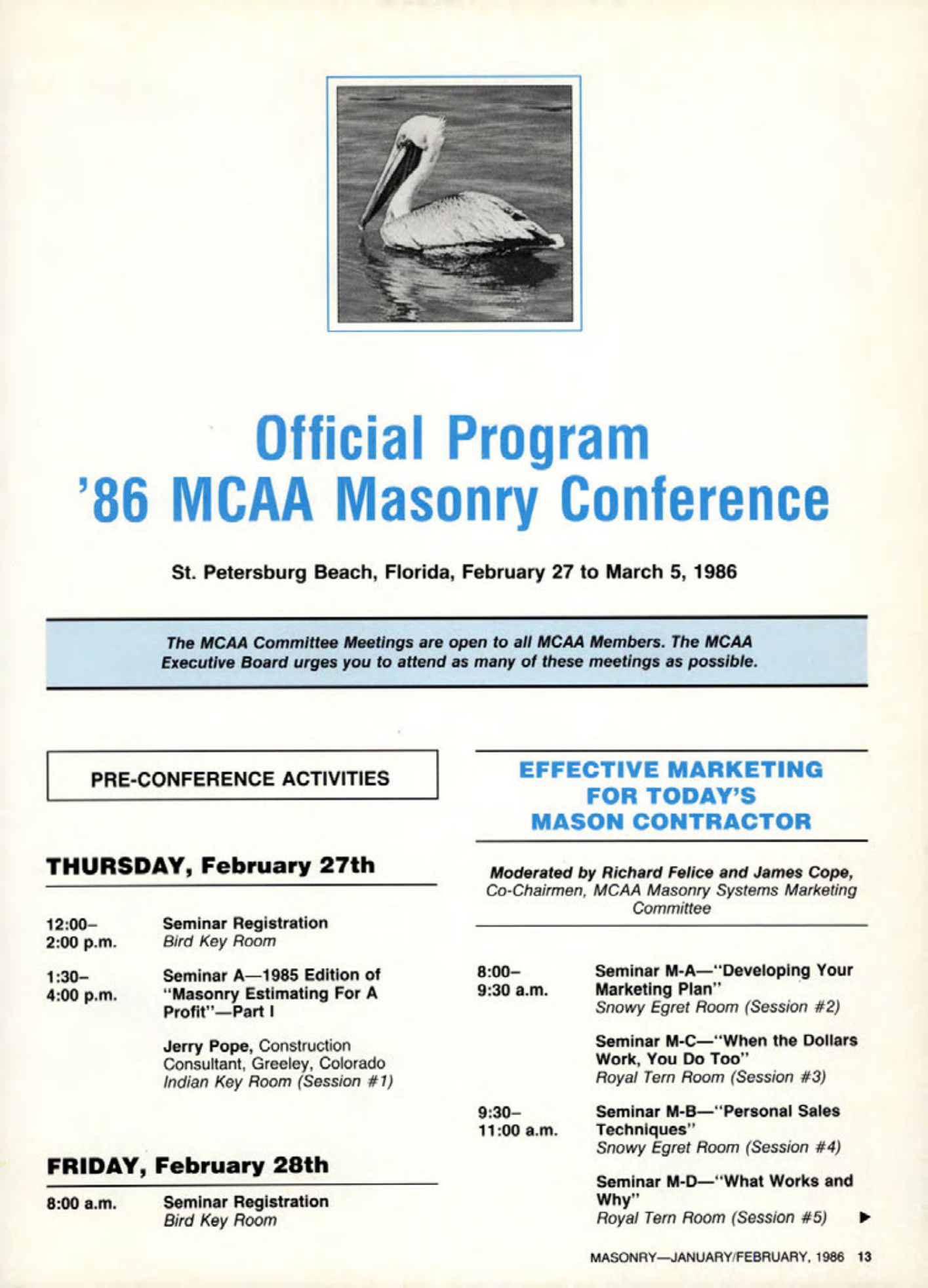 Masonry Magazine February 1986 Page. 13