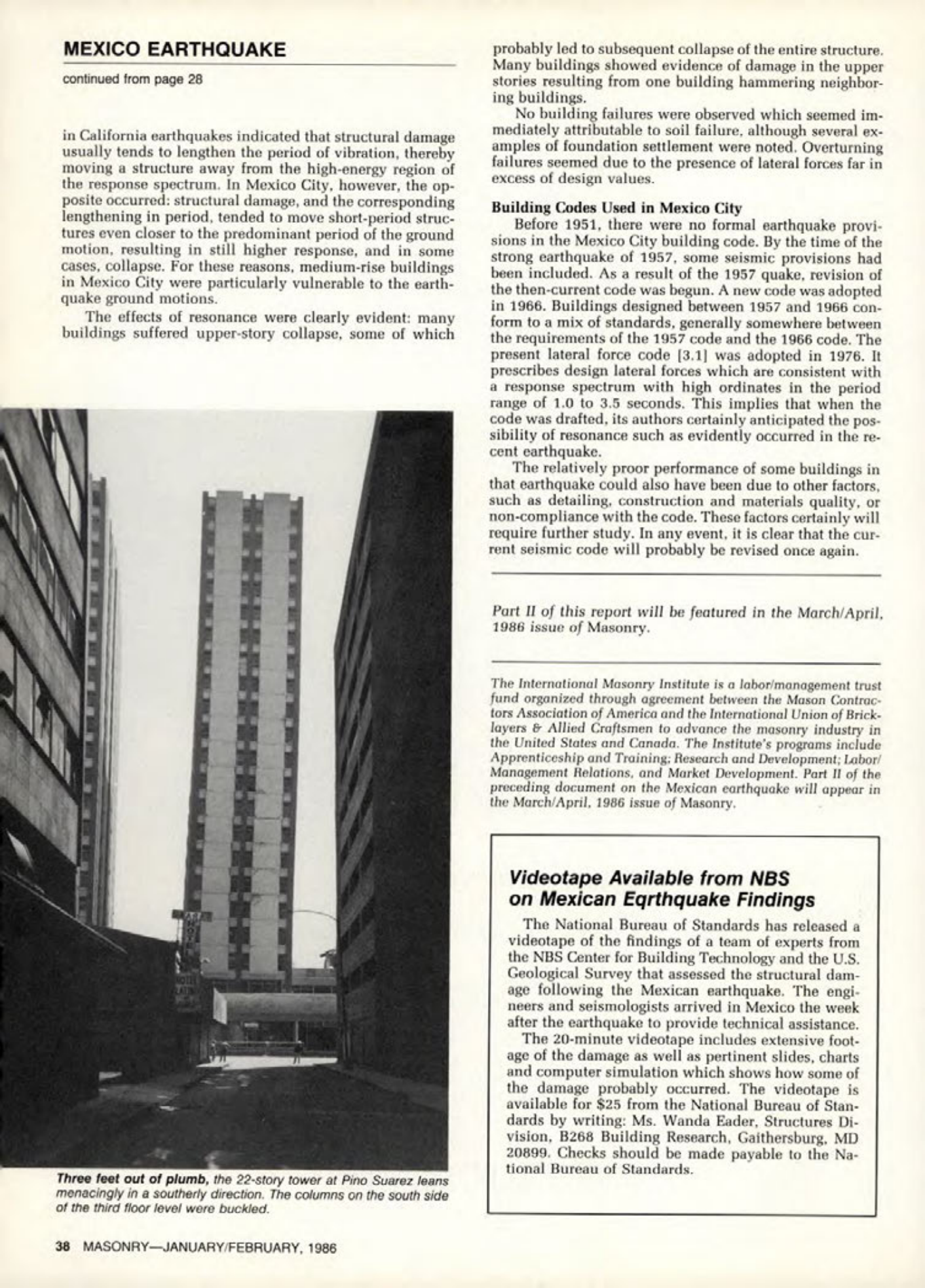 Masonry Magazine February 1986 Page. 38