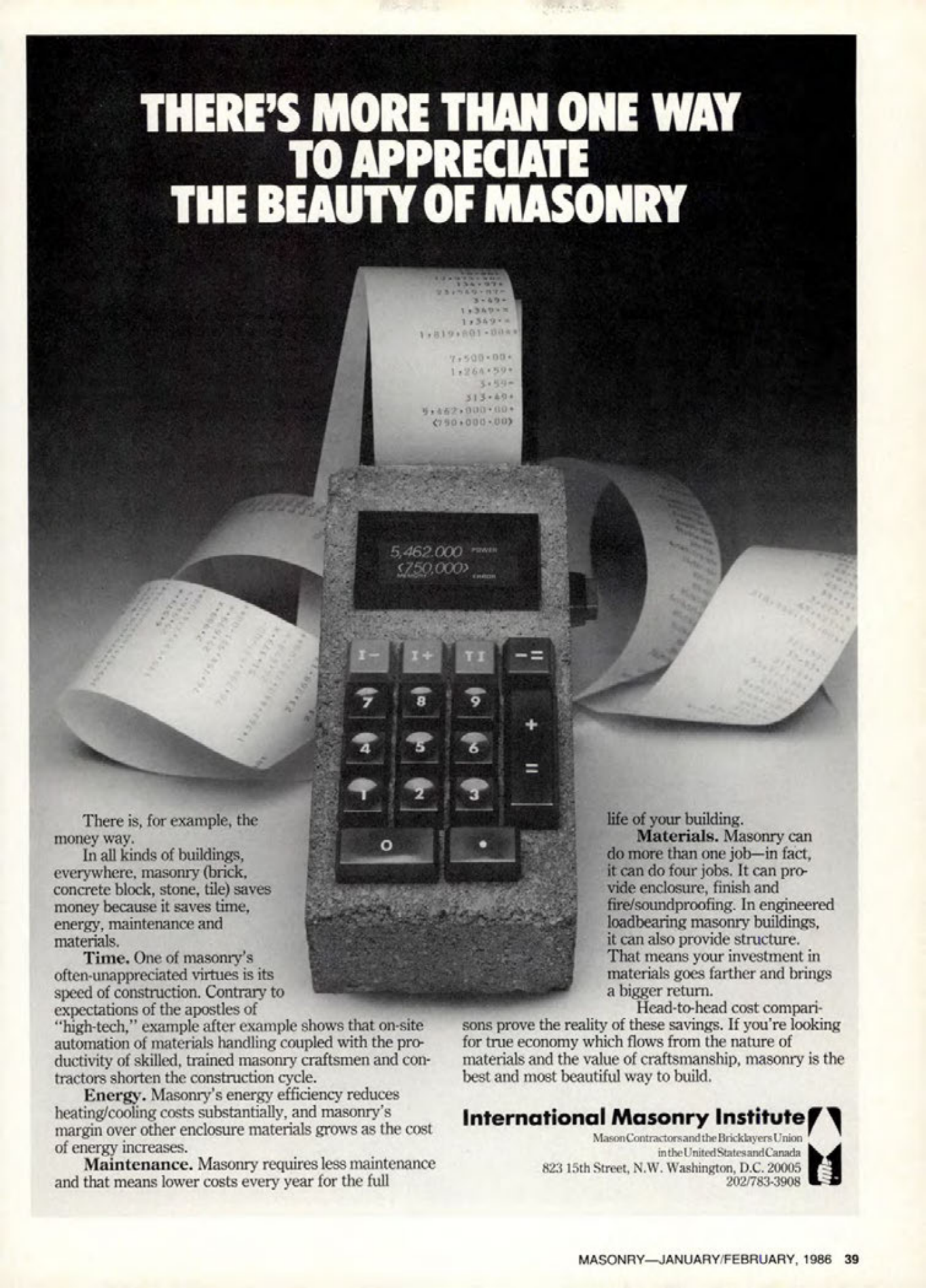 Masonry Magazine February 1986 Page. 39